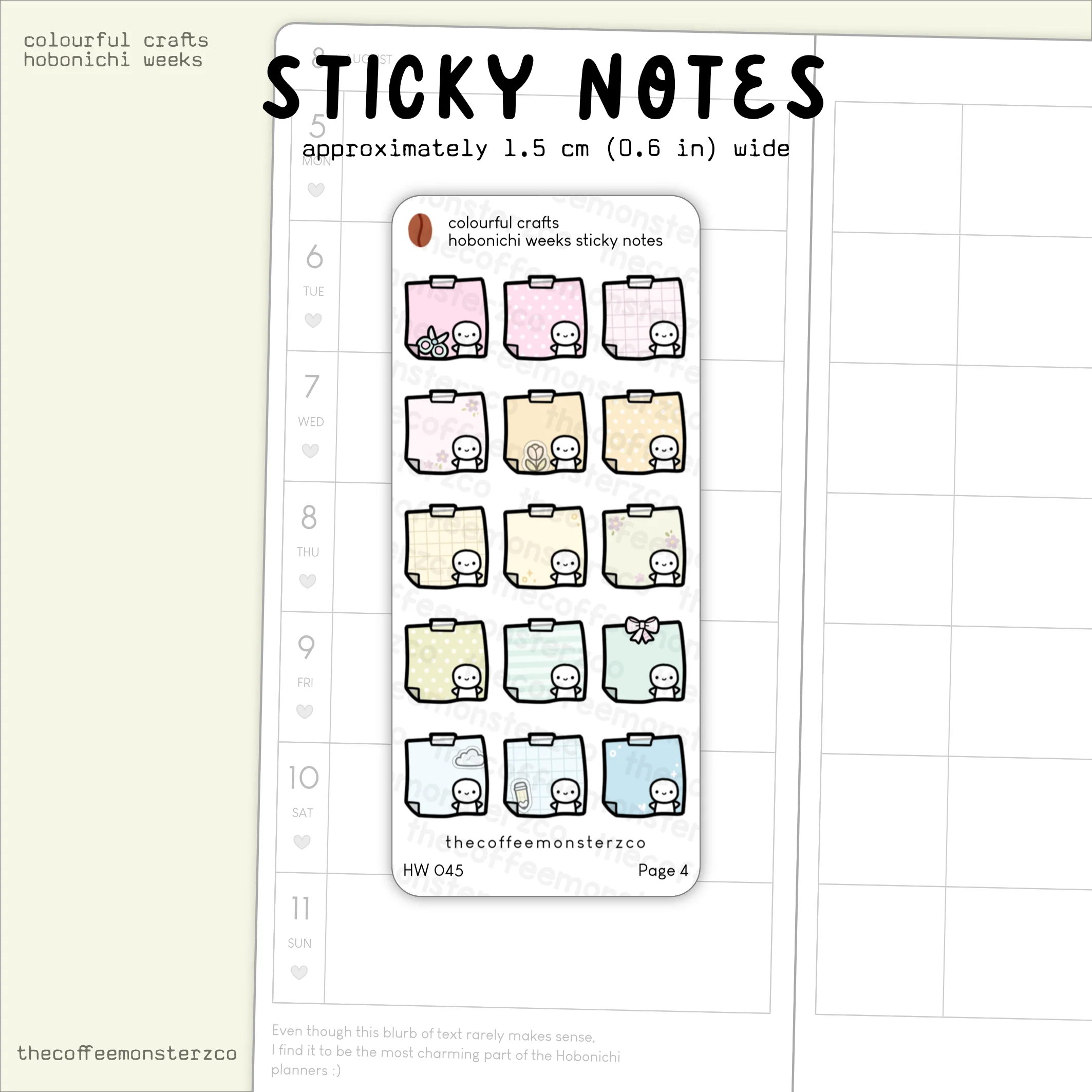 Colourful Crafts - Hobonichi Weeks Kit - Image 3