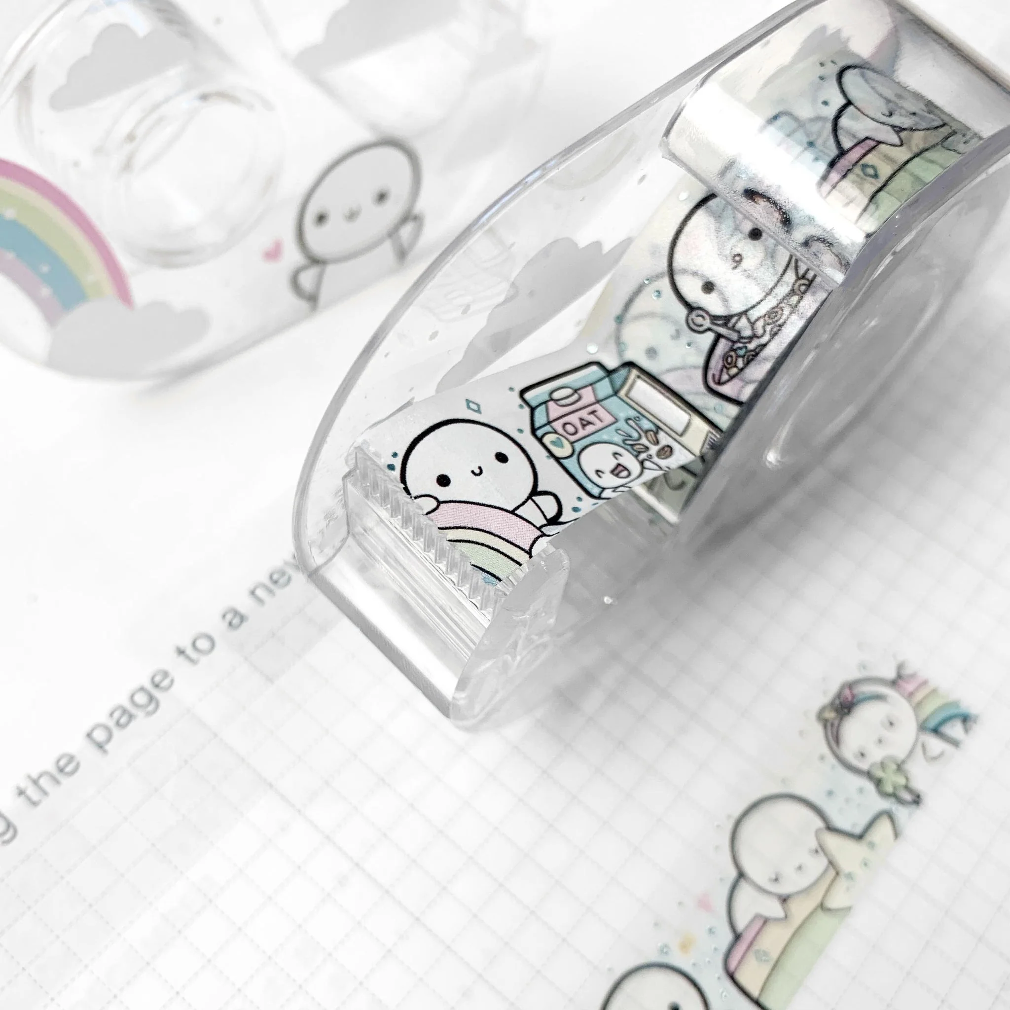 Misfit Rainbow Emoti - Plastic Washi Dispenser (1 per customer) - Image 2