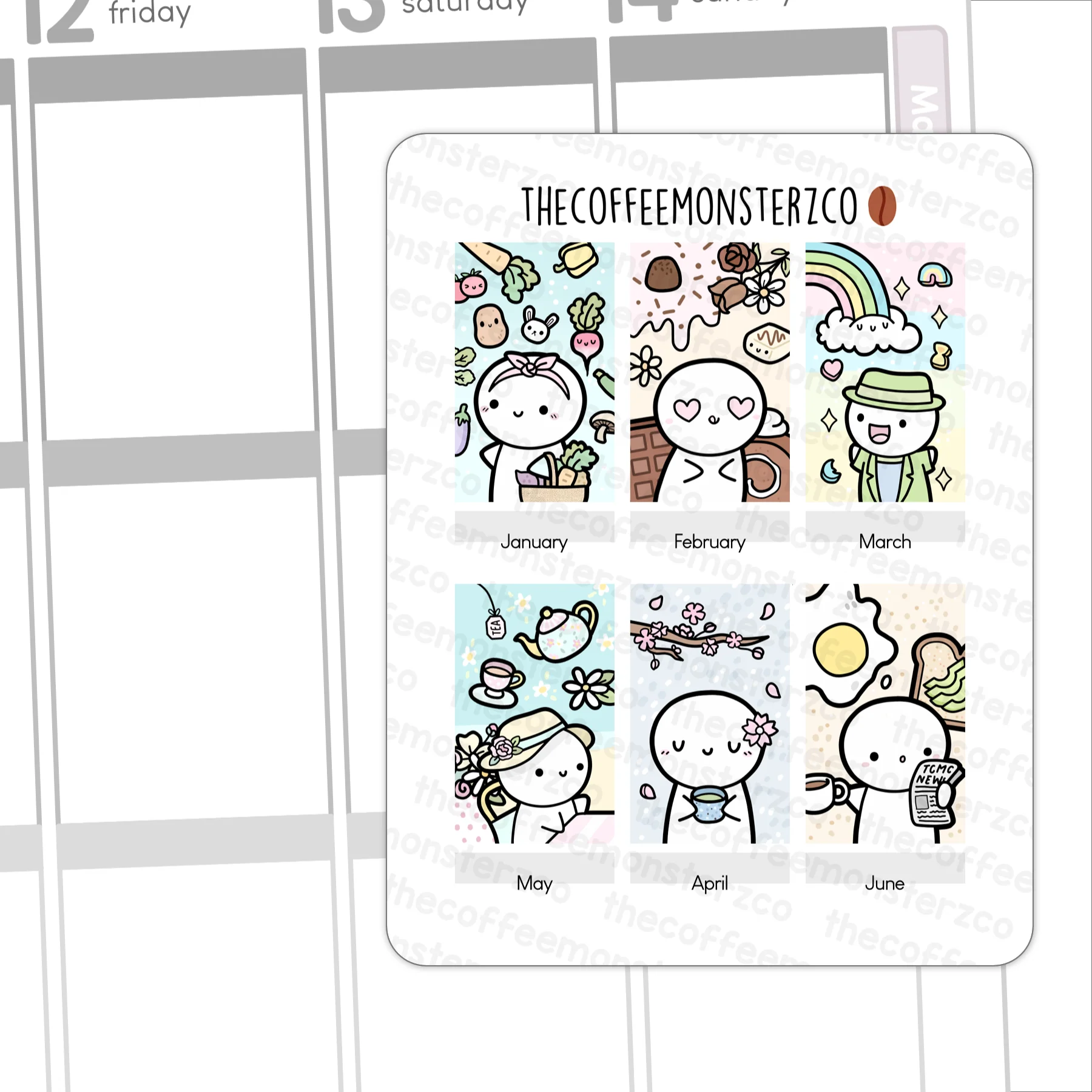 Monthly Headings Hobonichi Weeks - Image 2