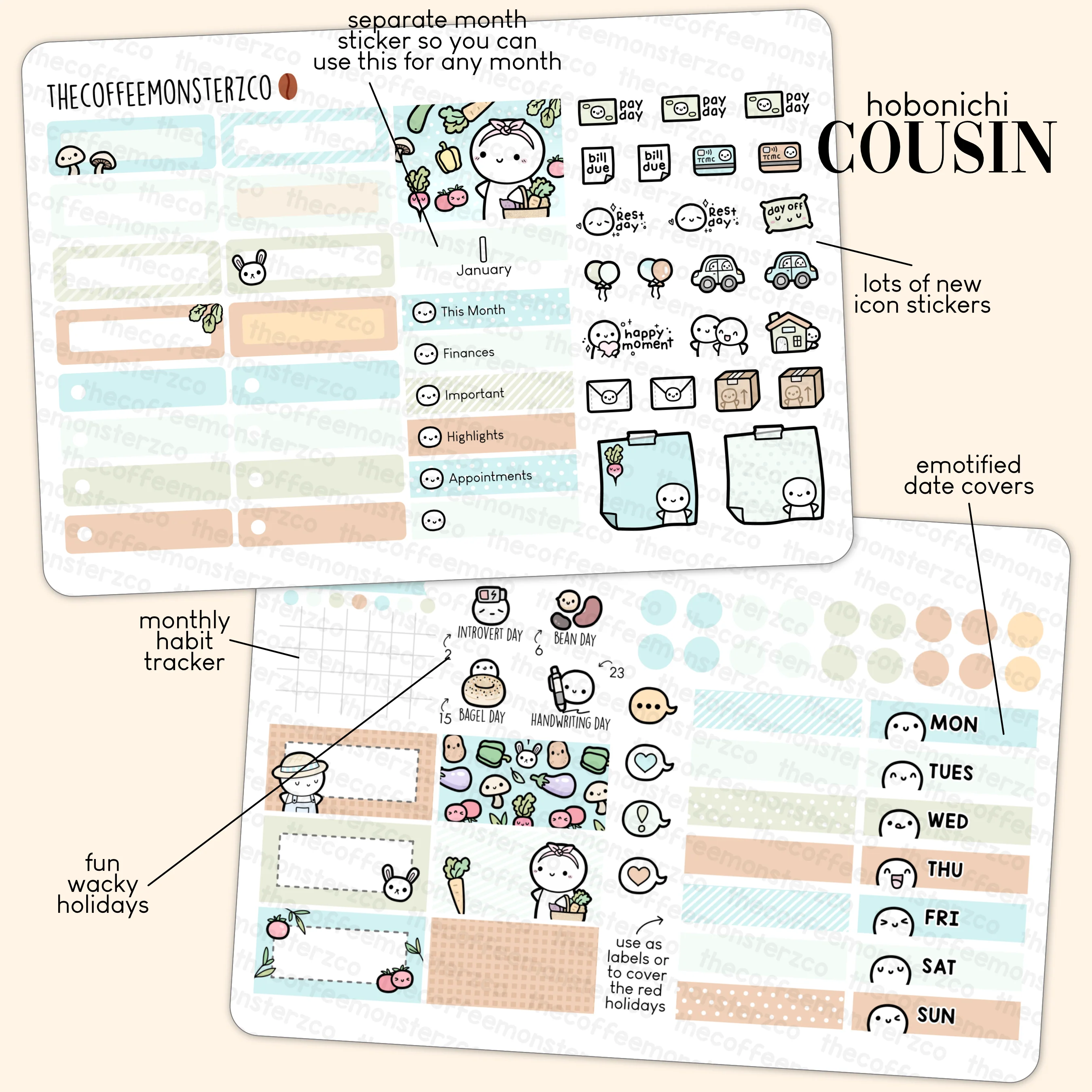 2023 Hobonichi Cousin Monthly Kits - Part 1 - Image 2