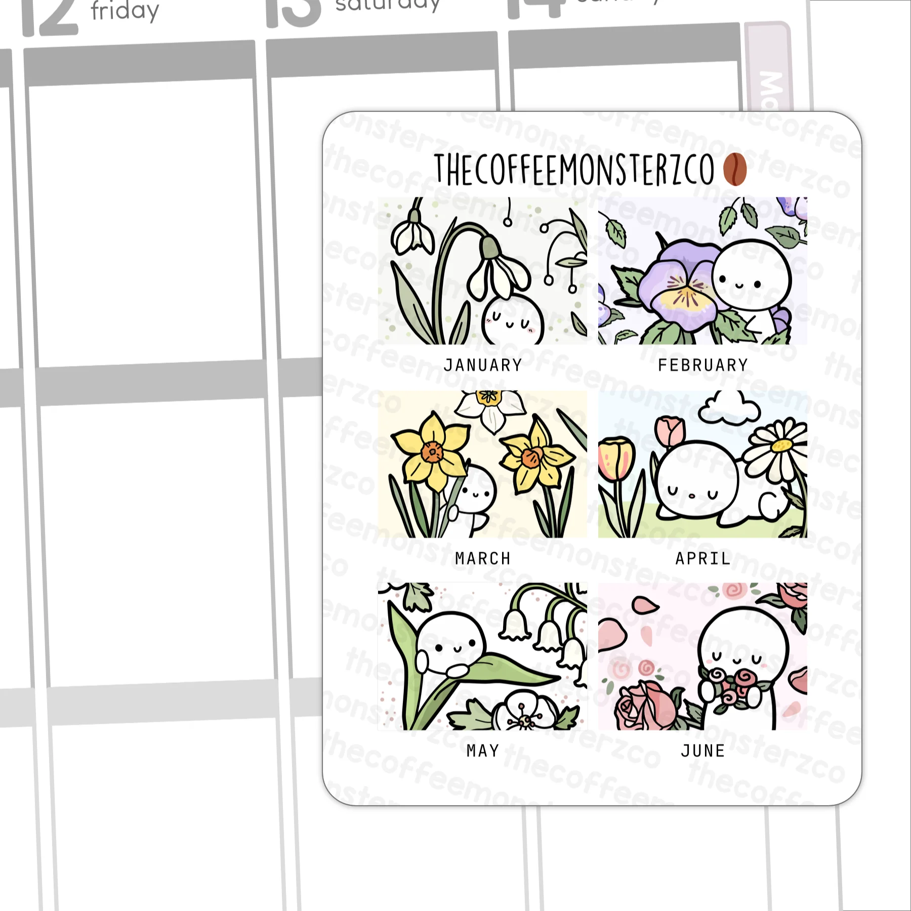 2024 Hobonichi Cousin Monthly Artwork Part 1 - Image 2