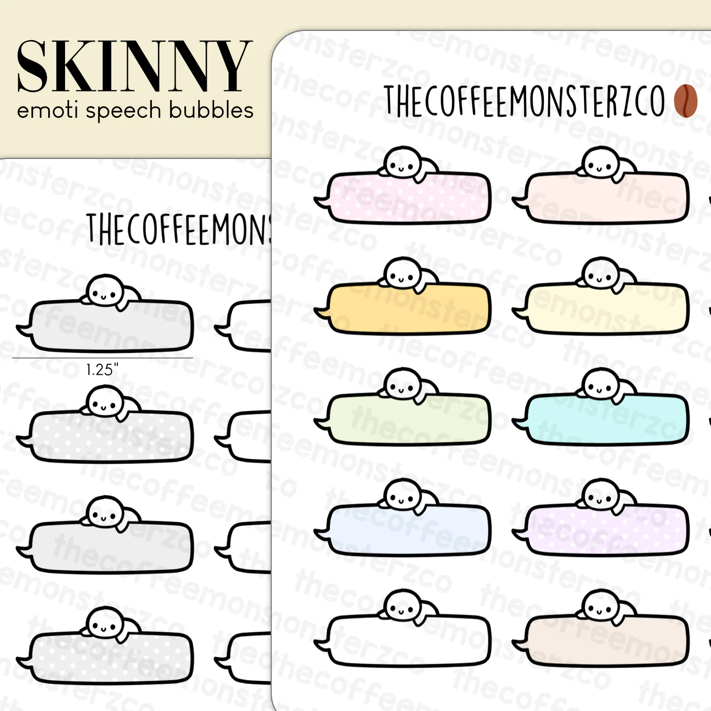 Skinny Emoti Speech Bubbles