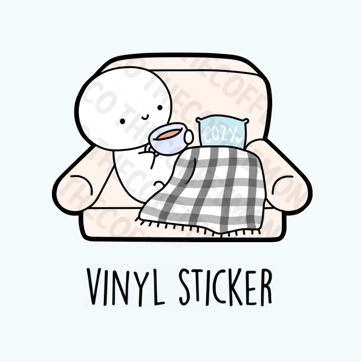 MISFIT Cozy Couch Vinyl Sticker (1 per customer) - Image 2