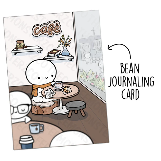 Cozy Cup of Coffee in a Cafe - Card Print - Image 2