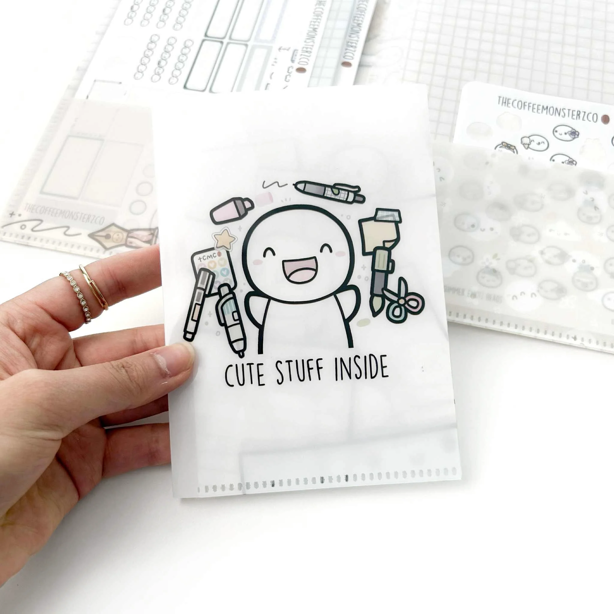 Cute Stuff Inside - Plastic File Folder (1 per customer)