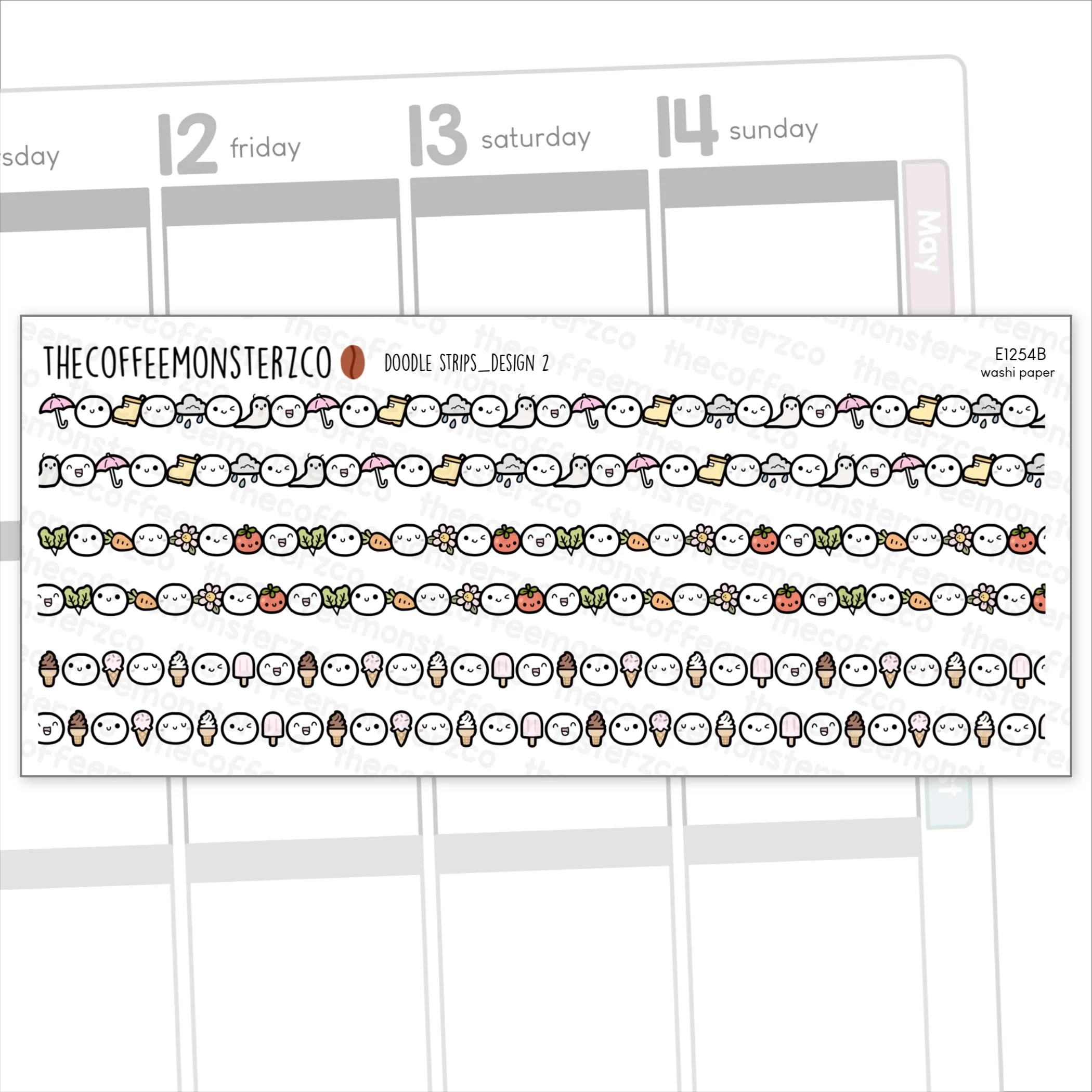 Doodle Strips - Washi Paper - Image 3