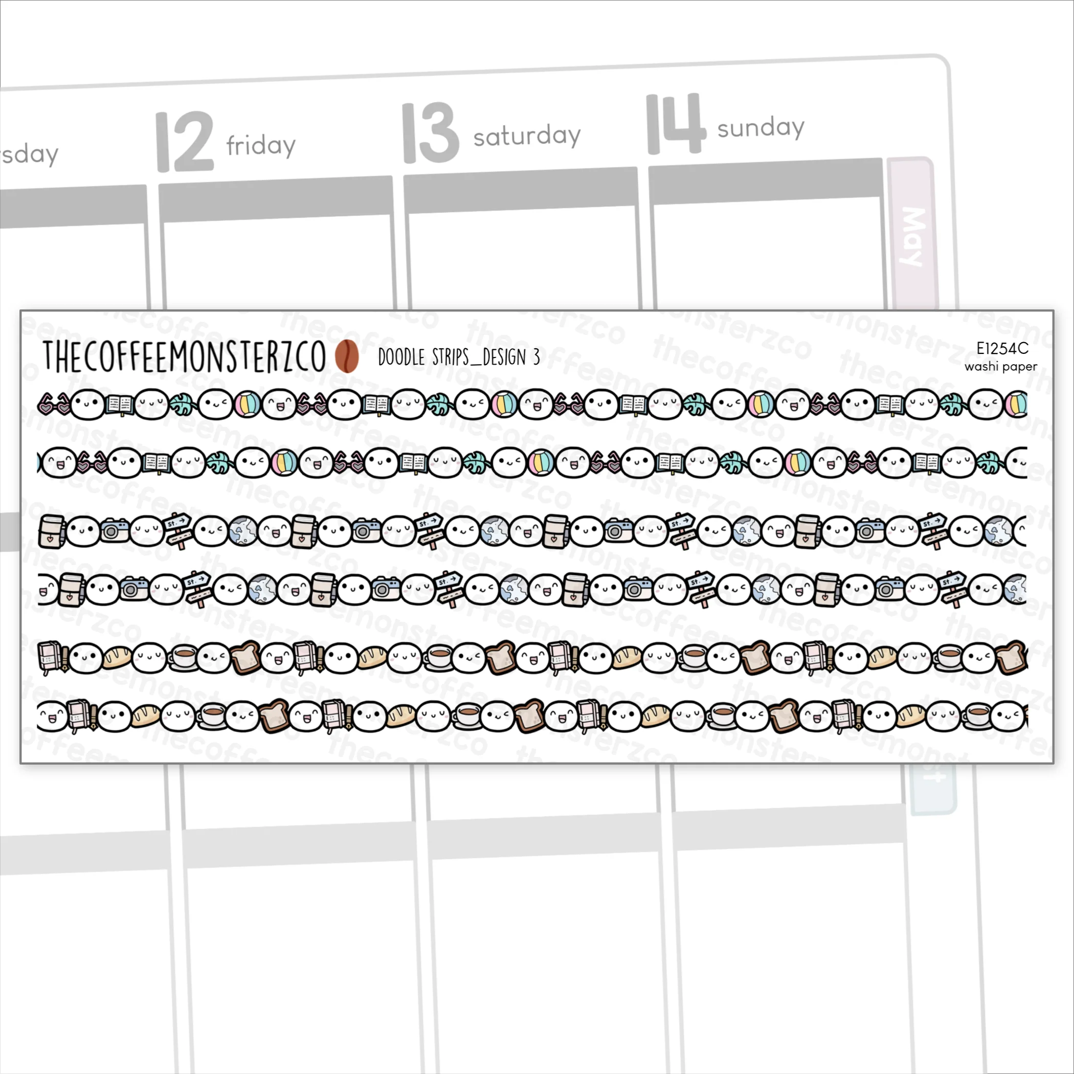 Doodle Strips - Washi Paper - Image 4