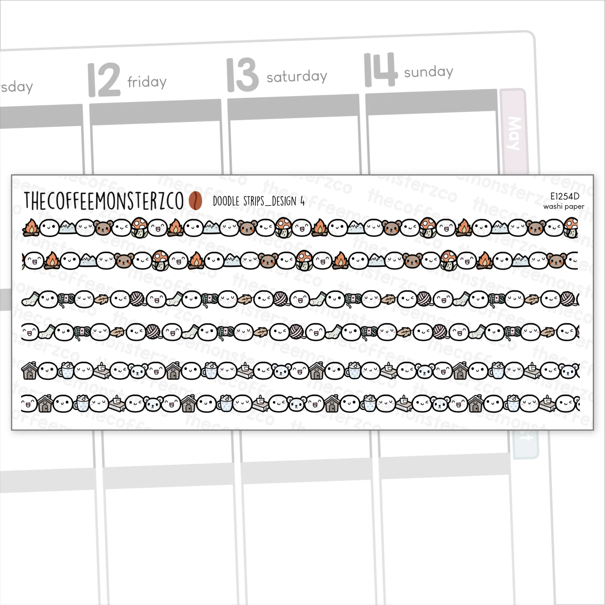 Doodle Strips - Washi Paper - Image 5