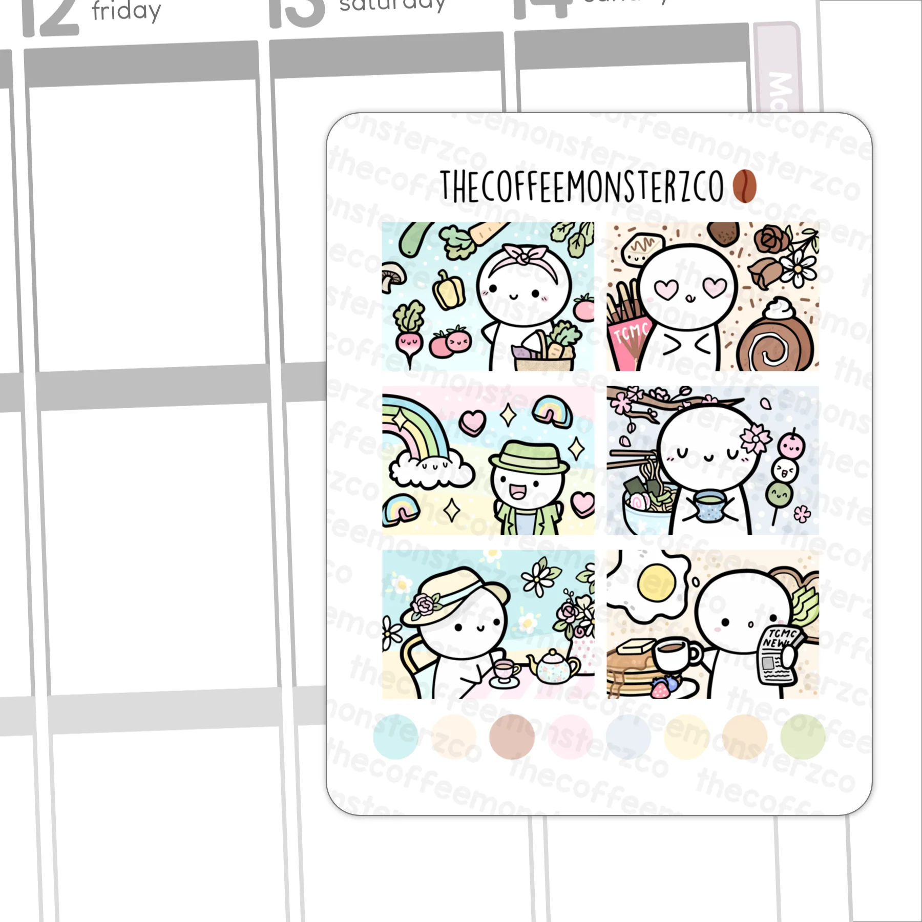 Monthly Artwork & Text - Hobonichi Cousin - Image 2