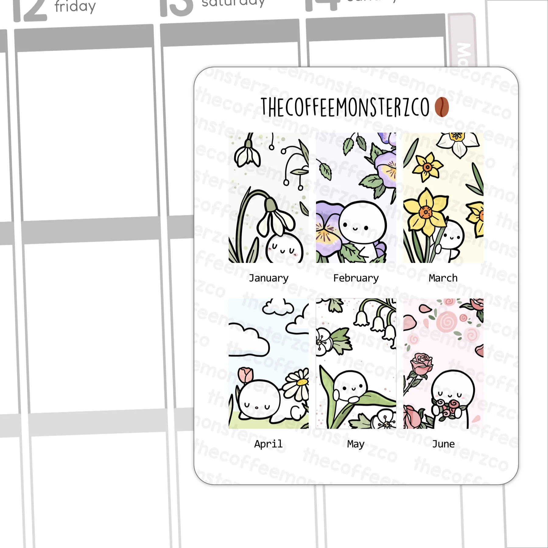 2024 Hobonichi Weeks Monthly Artwork Part 1 - Image 2