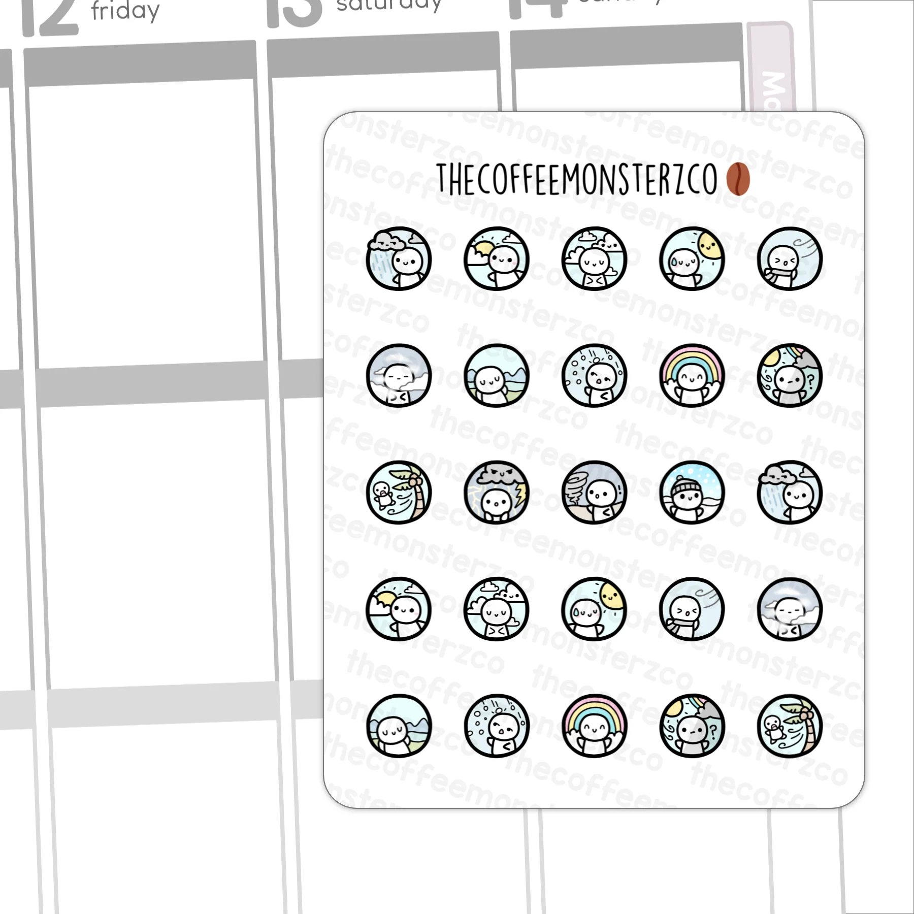 Emoti Weather Icons Sampler - Image 2