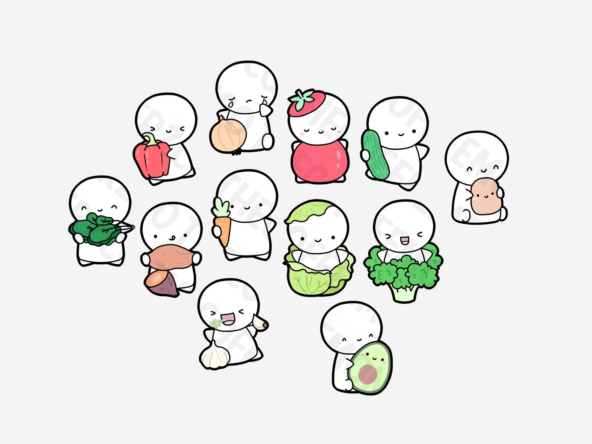 Mini Fruits & Veggie Emoti Die Cuts - Image 3