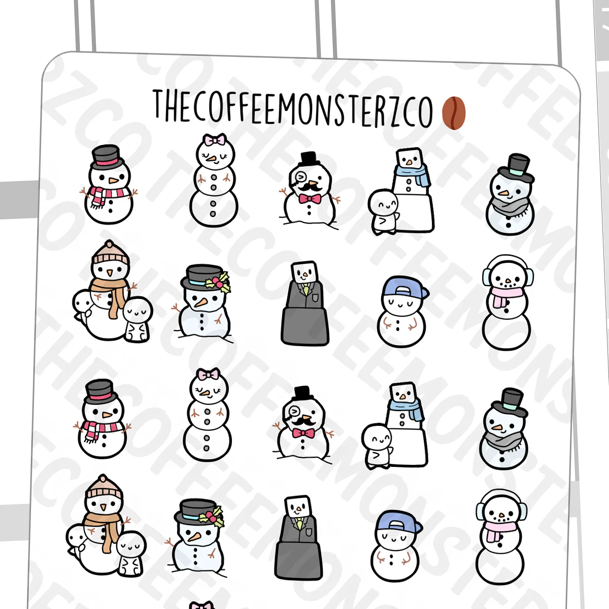 Funky Snowman Doodles