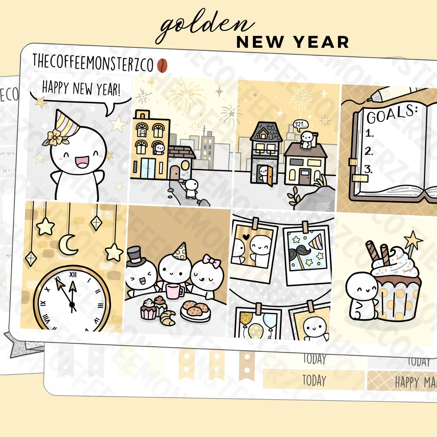 Golden New Year Emoti Mini Kit