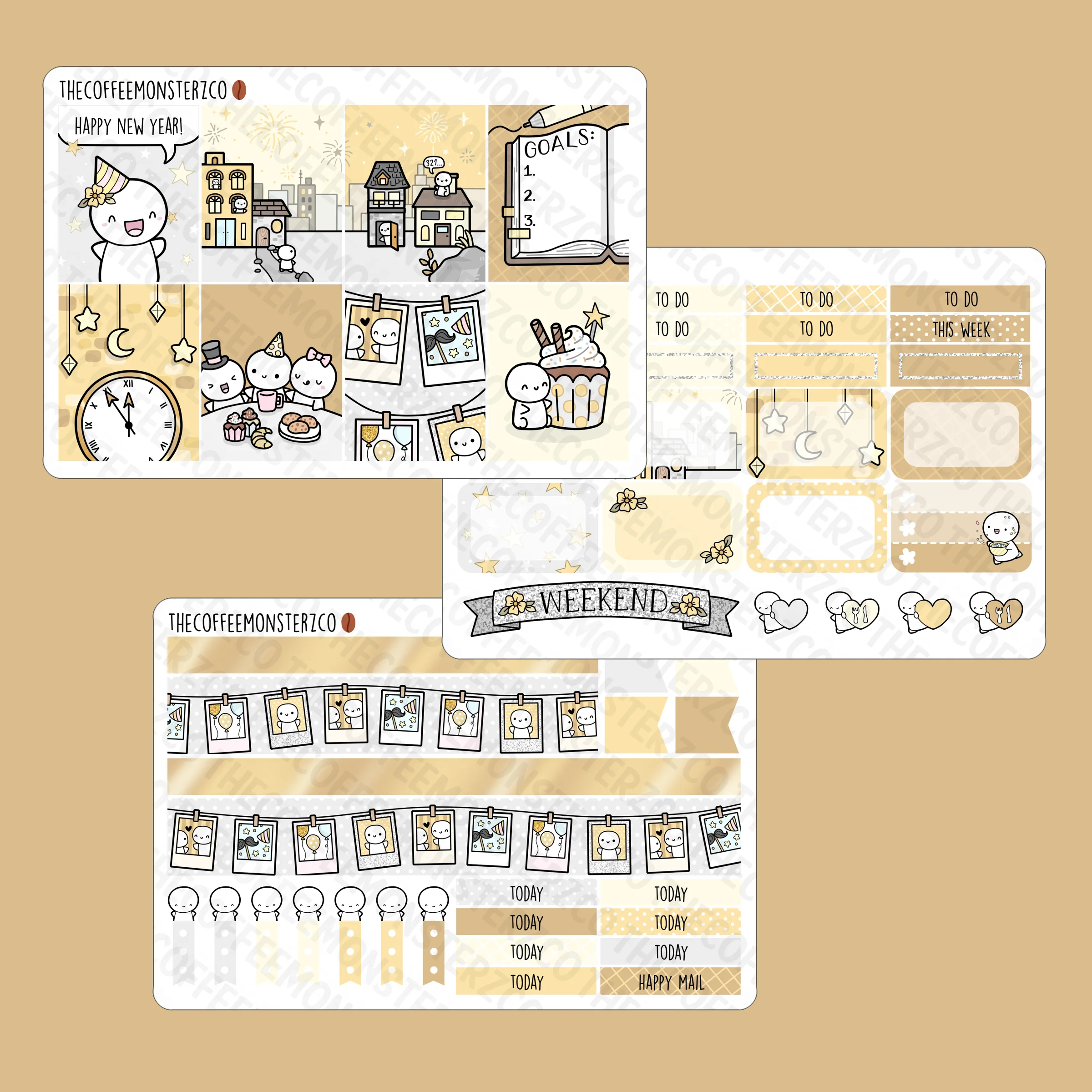 Golden New Year Emoti Mini Kit - Image 2