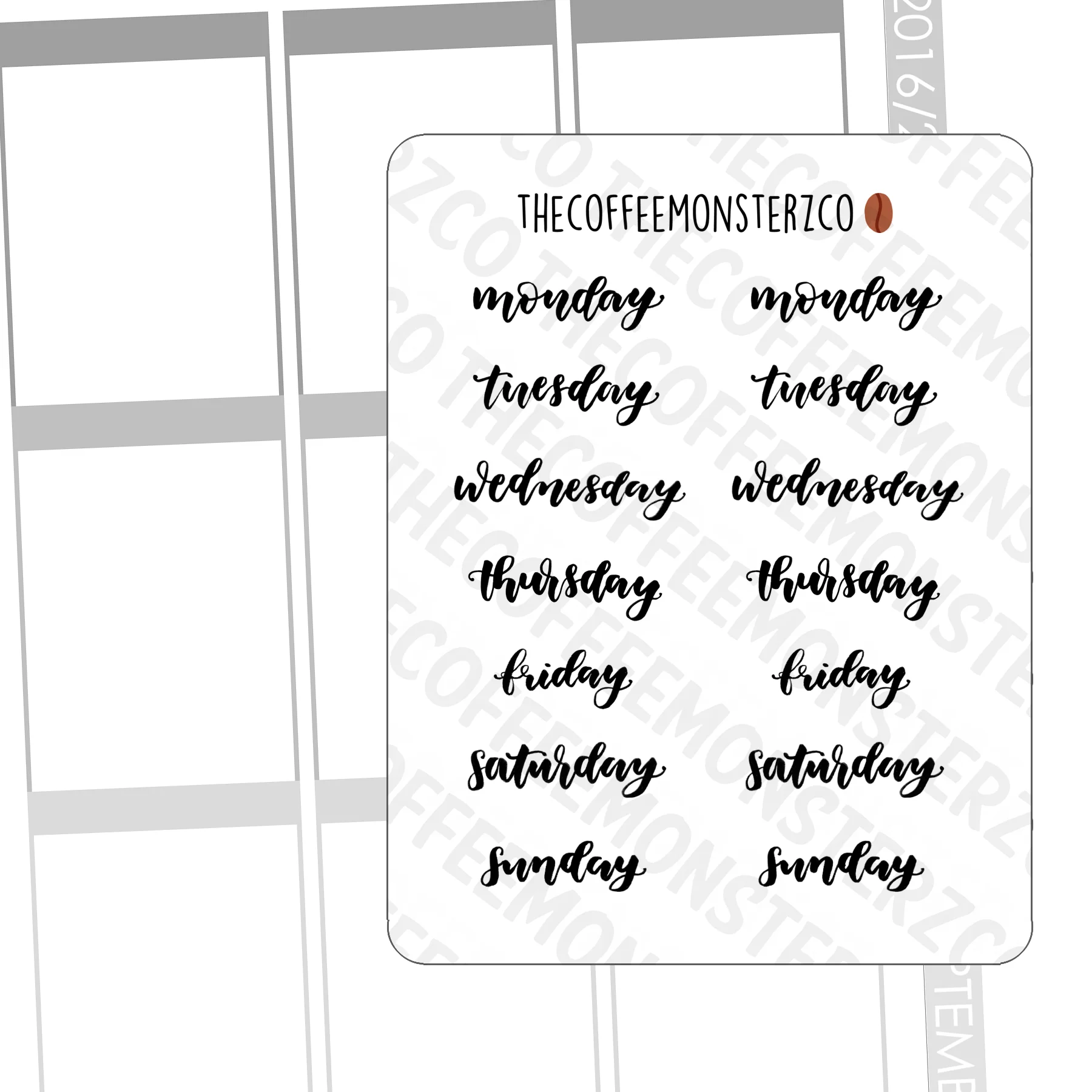Helen's Lettering: Days of the Week - Image 2