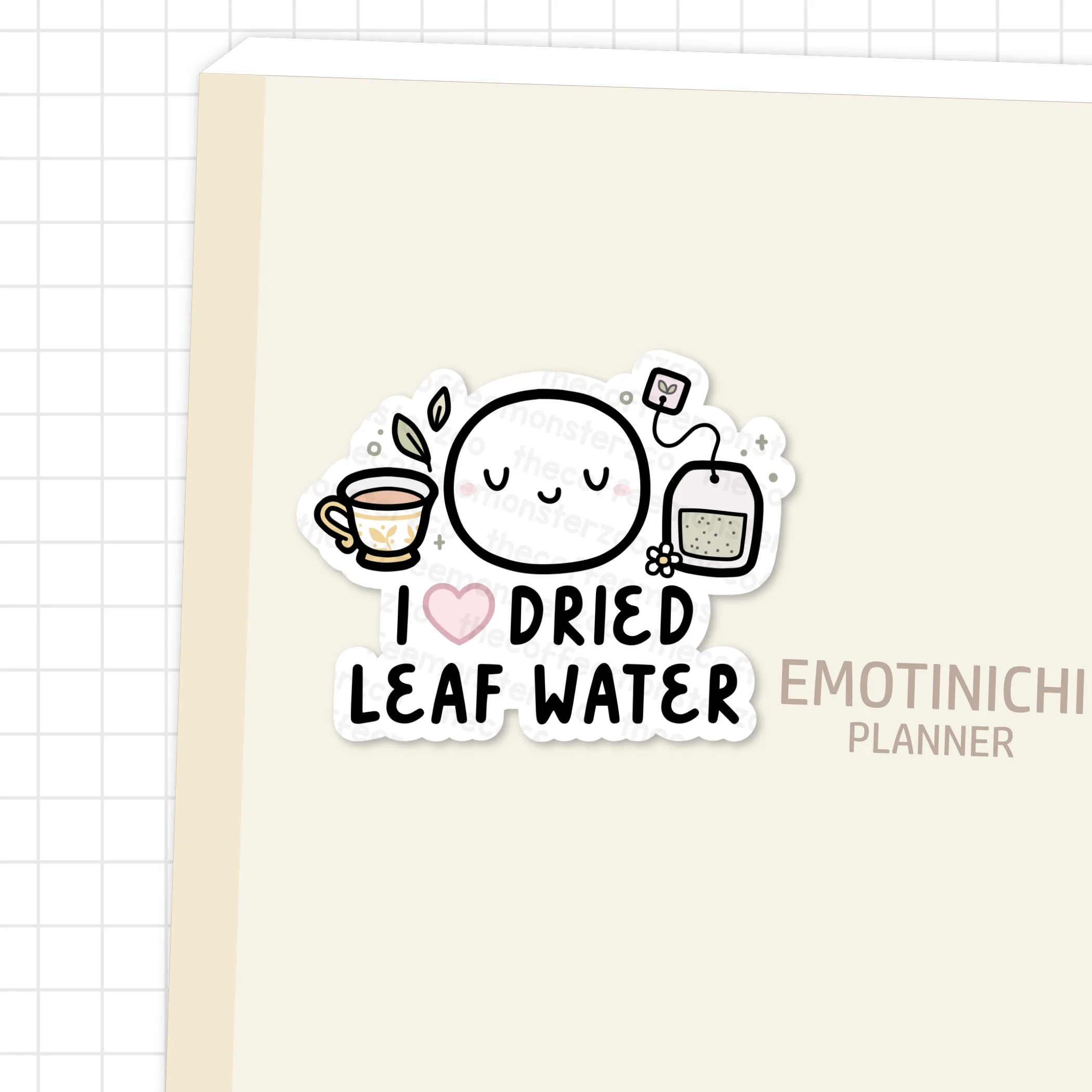 I Love Dried Leaf Water - Vinyl Sticker - Image 2