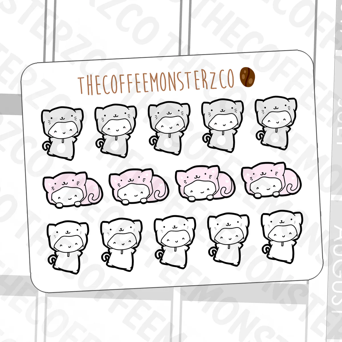 Kitty Cat Onesie Emotis - Image 3