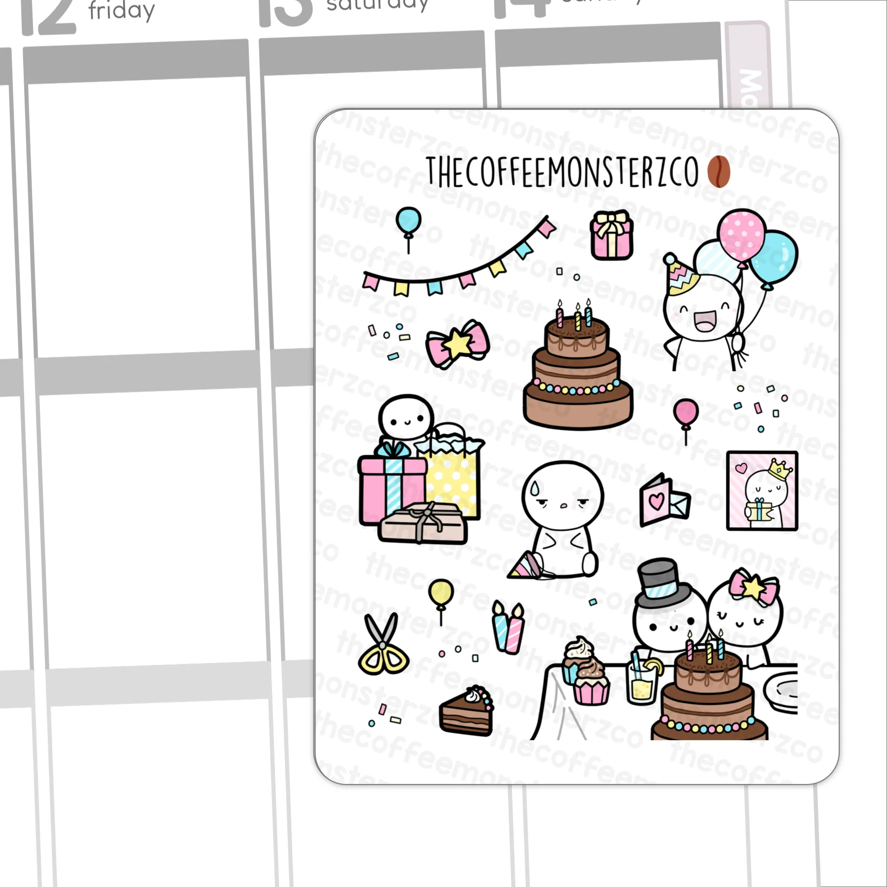 Large Birthday Bash Doodles - Image 2