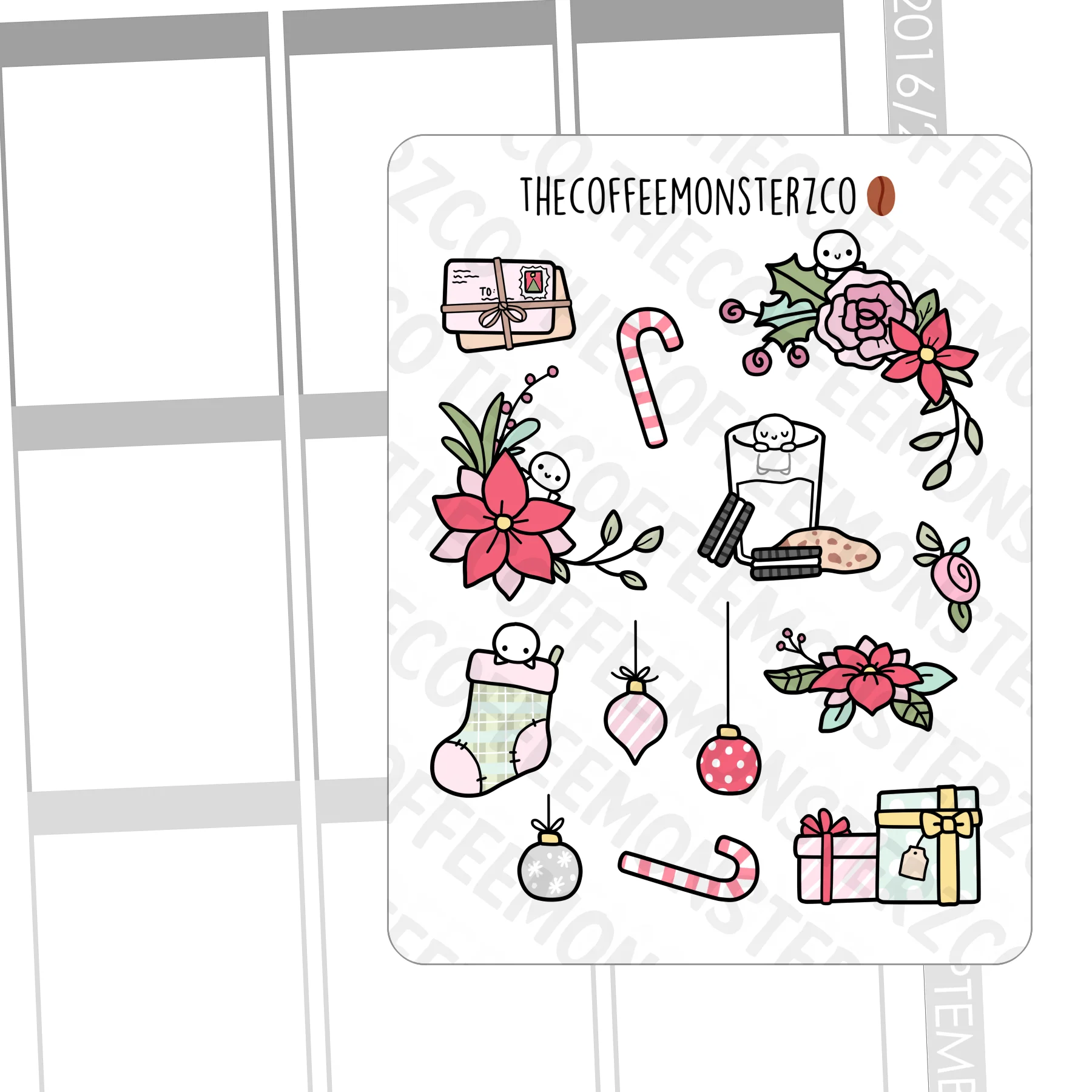 Large Christmas Doodle Stickers - Image 2