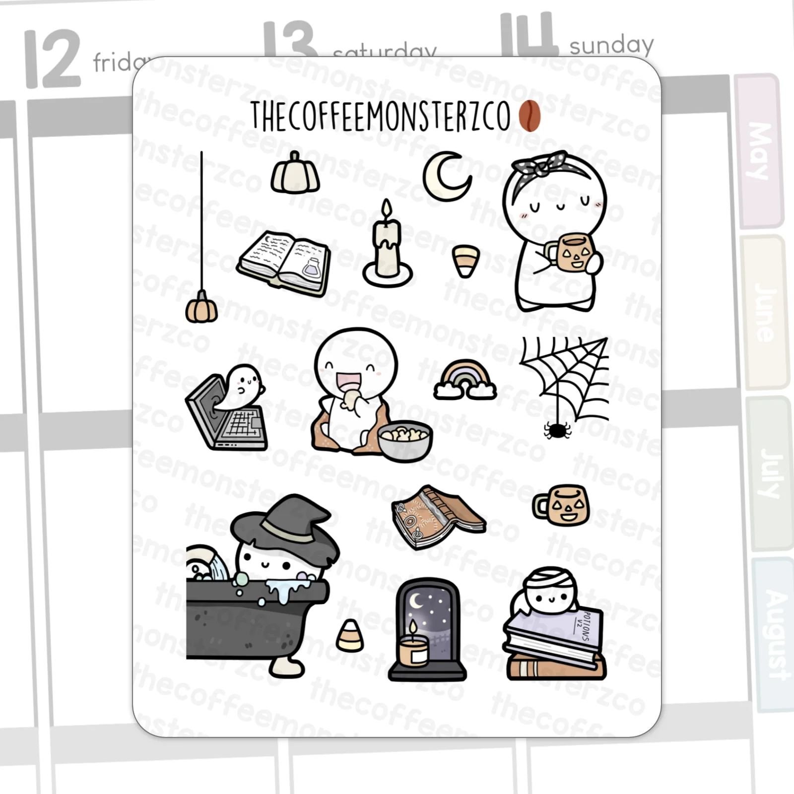 Large Cozy Halloween Doodles - Image 2