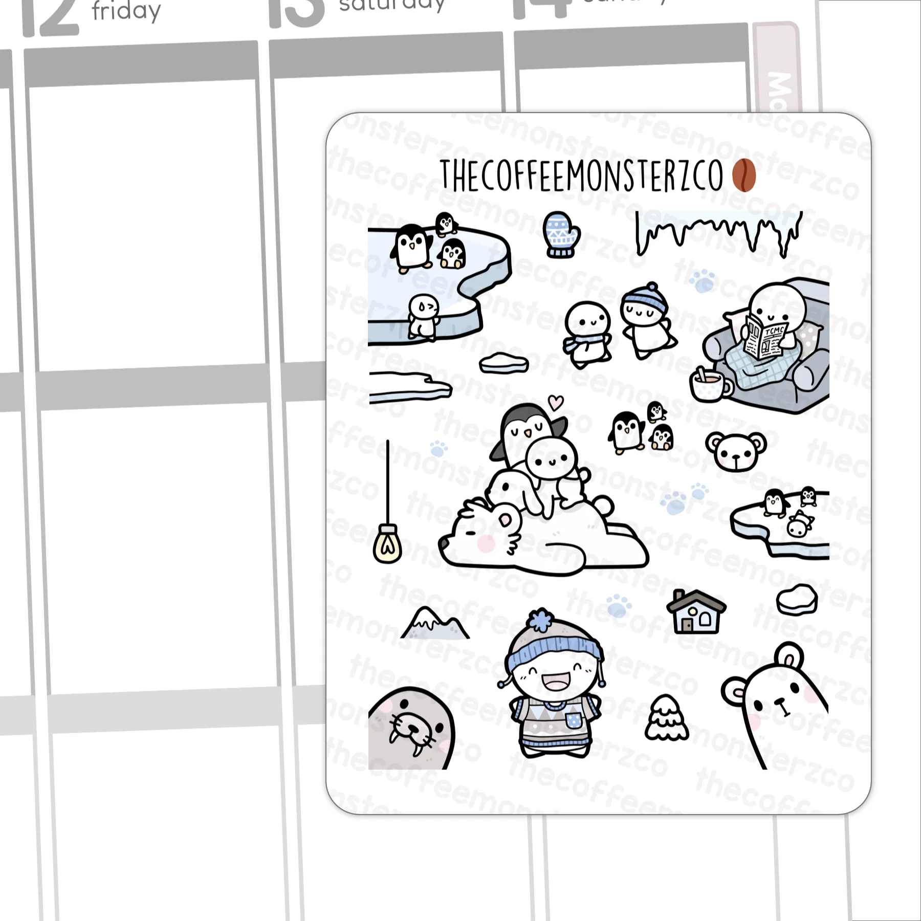 Large Icy Wonderland Doodles - Image 2