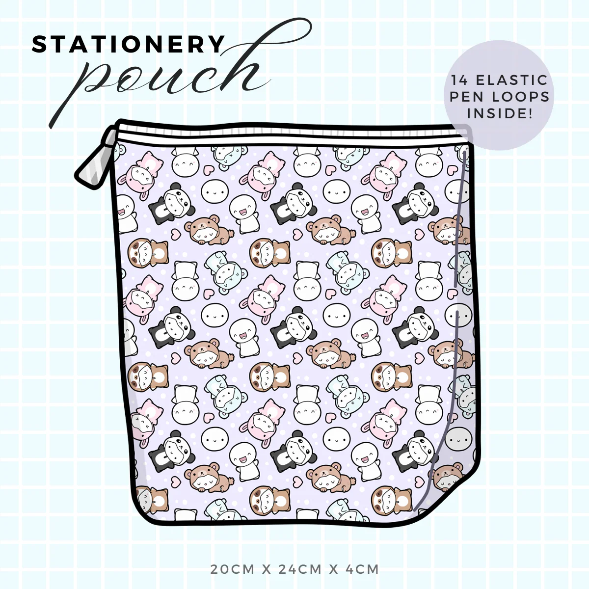 Misty Purple - Emoti Stationery Pouch - Image 3