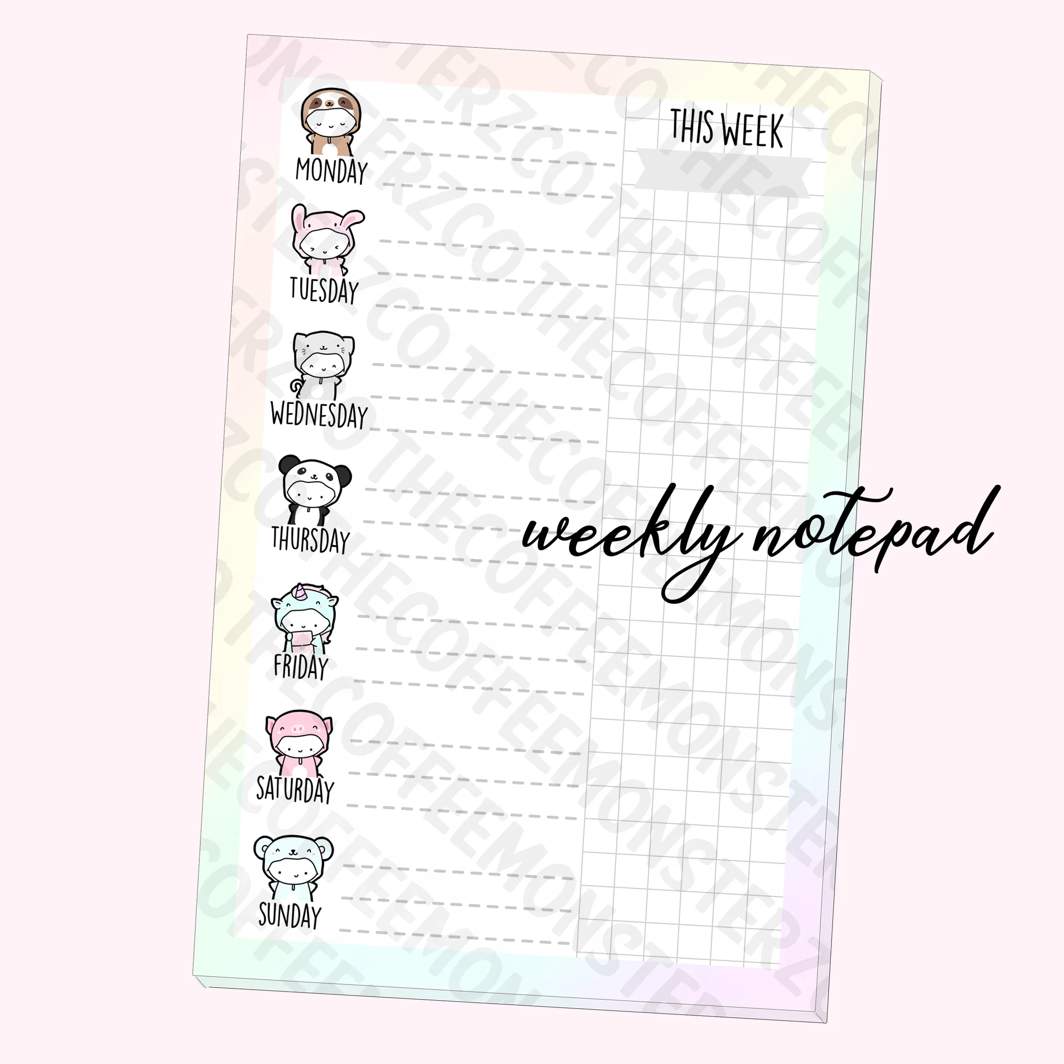 Onesie Weekly Notepad