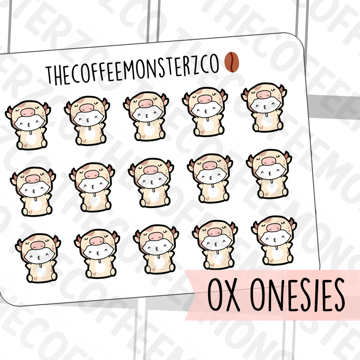 Ox Onesie Emotis (FINAL STOCK) - Image 3