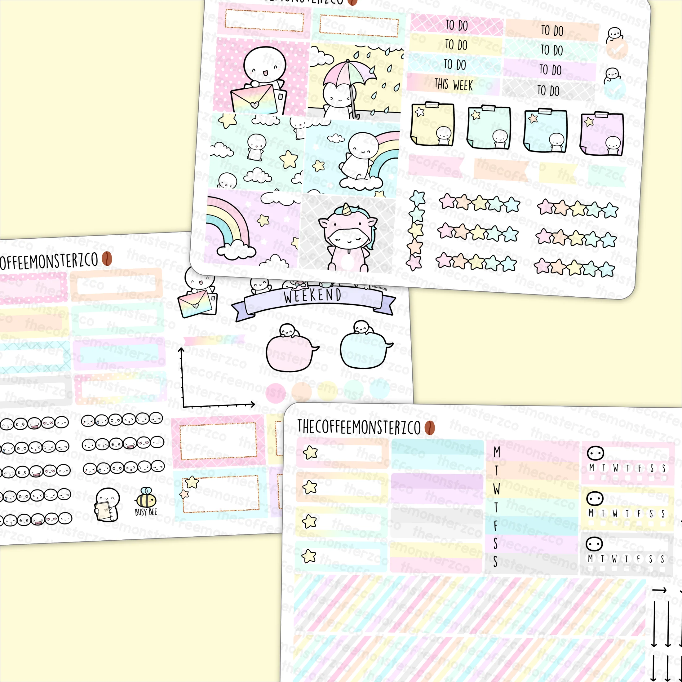Pastel Galaxy Hobonichi Cousin Kit - Image 3