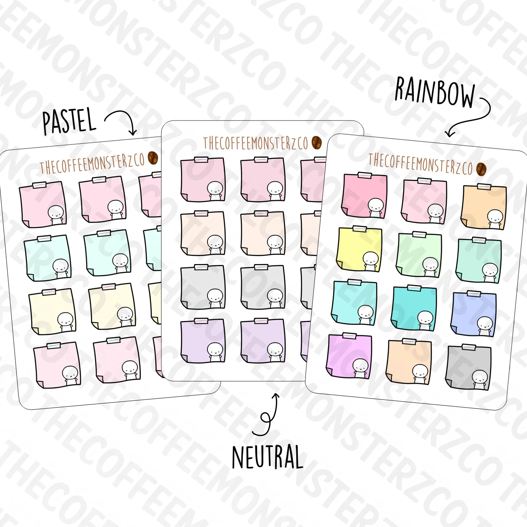 Pastel Sticky Note Stickers - Image 2