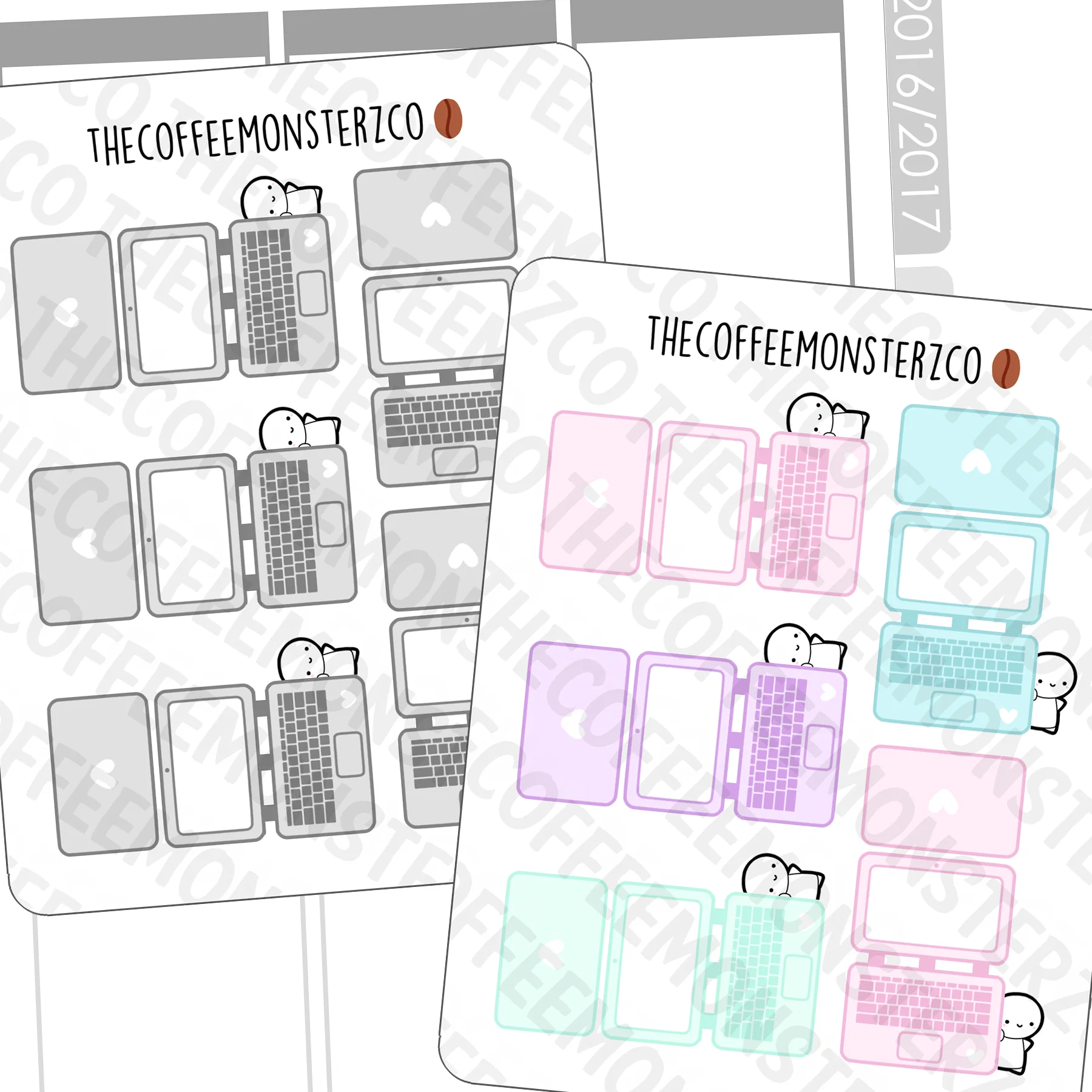 Popup Laptops (Foldover Emoti Stickers) - Image 2