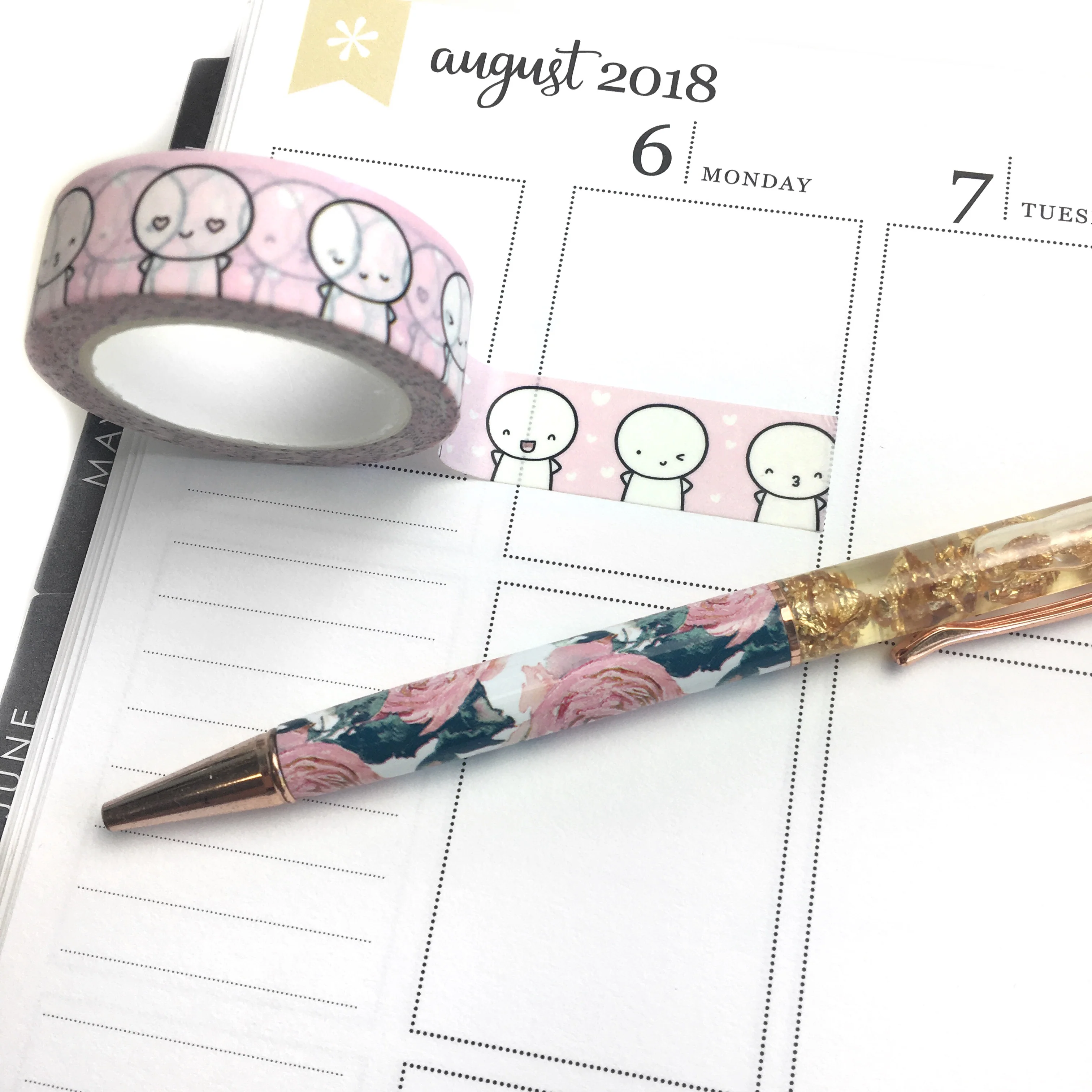 Powder Pink Emoti Washi Tape (2 per person) - Image 2