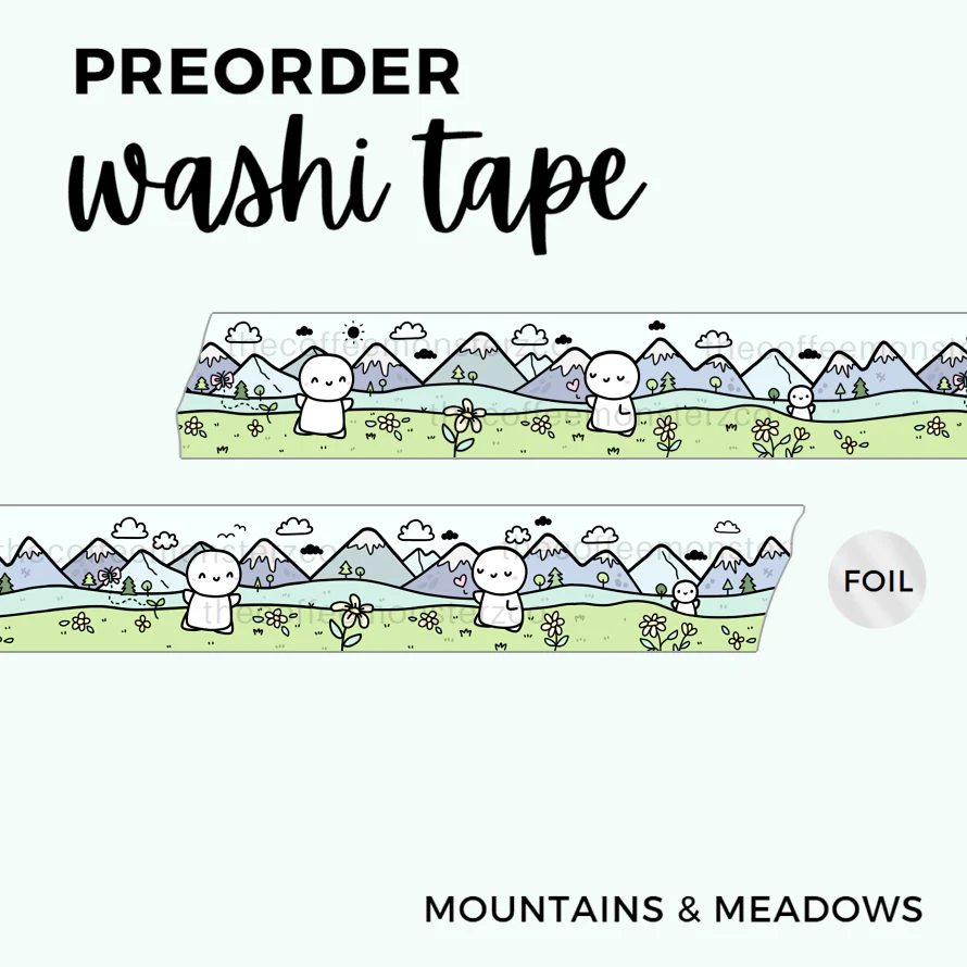 Mountains & Meadows Washi Tape - 15mm - Image 2