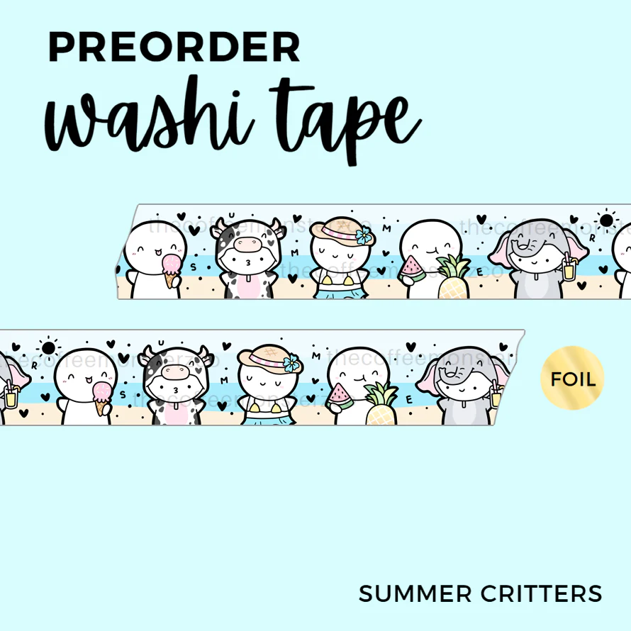 Summer Critters Washi Tape - 15mm - Image 2