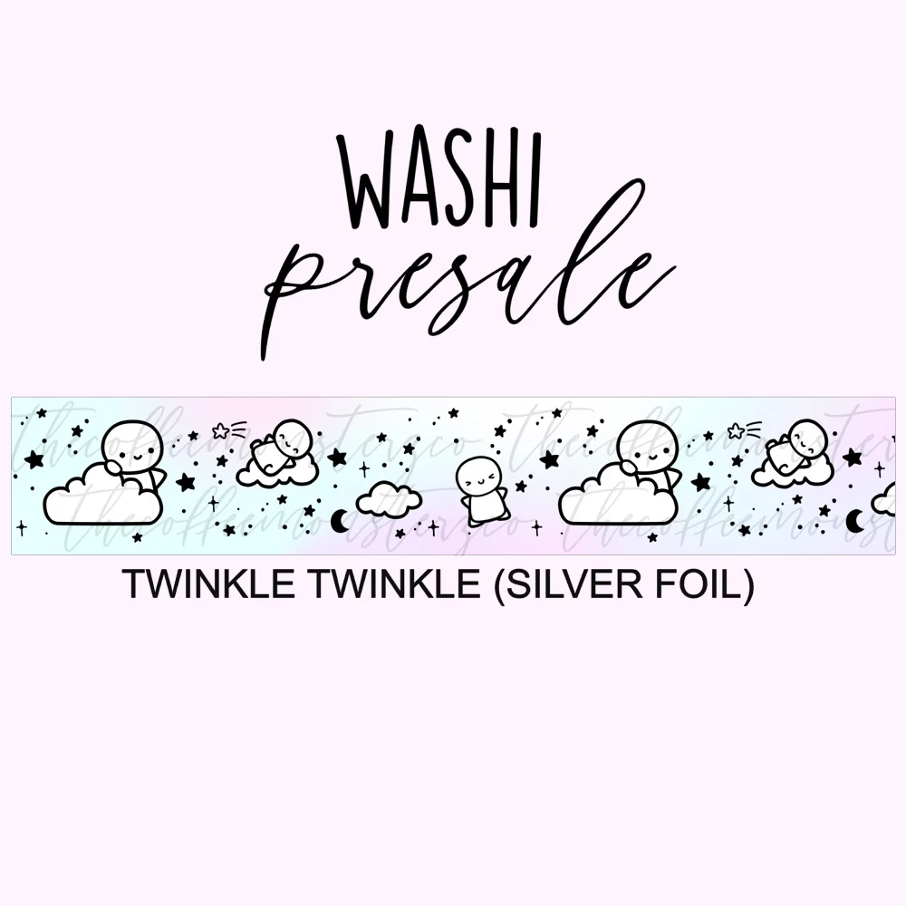 PRESALE Twinkle Twinkle Washi Tape (Silver Foil)