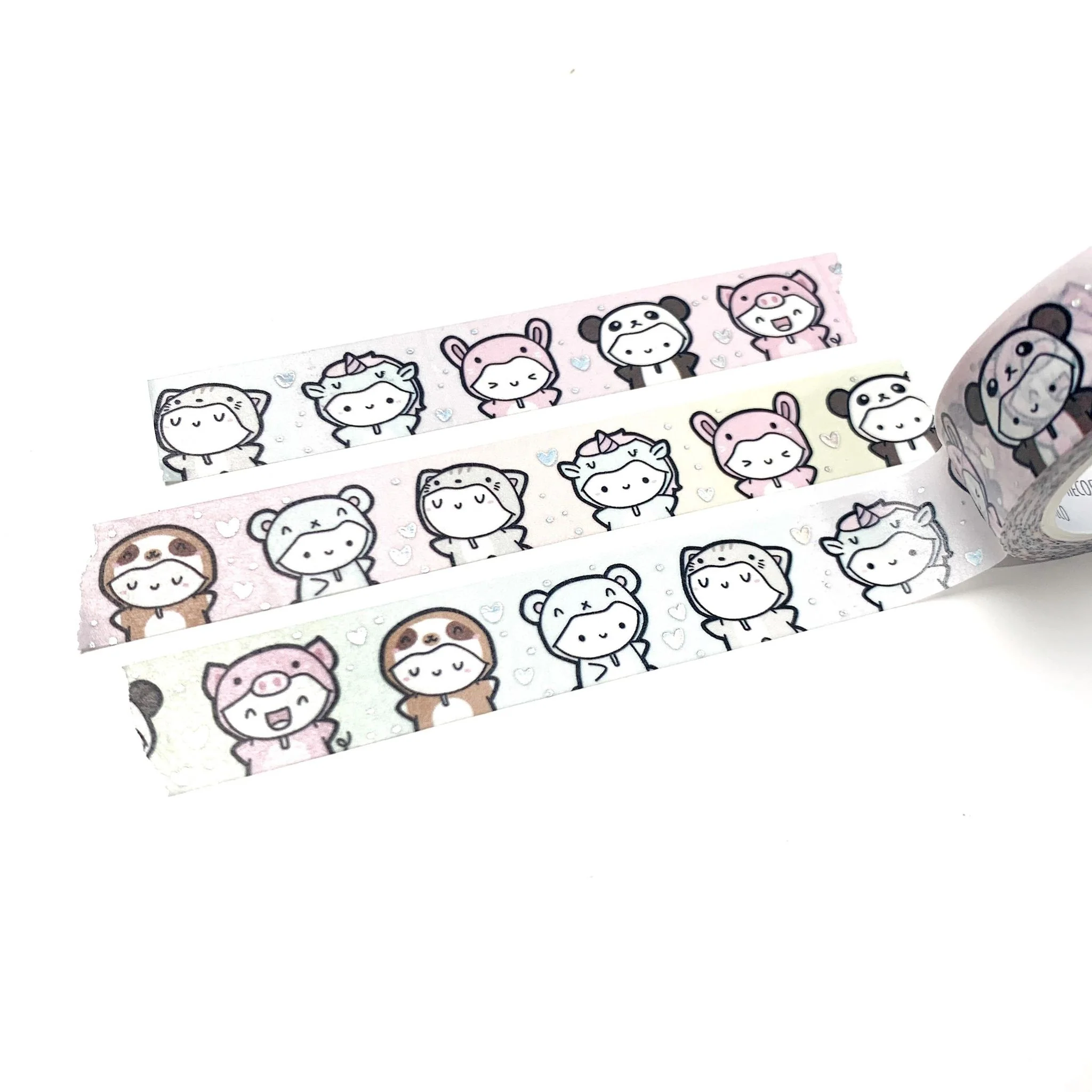 Rainbow Animal Onesies 2.0 Washi Tape - 15mm (1 per customer) - Image 2