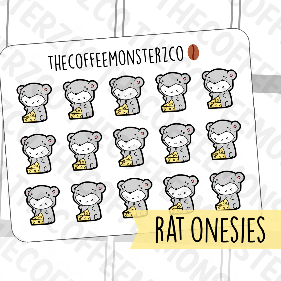 Rat Onesie Emotis (FINAL STOCK) - Image 3