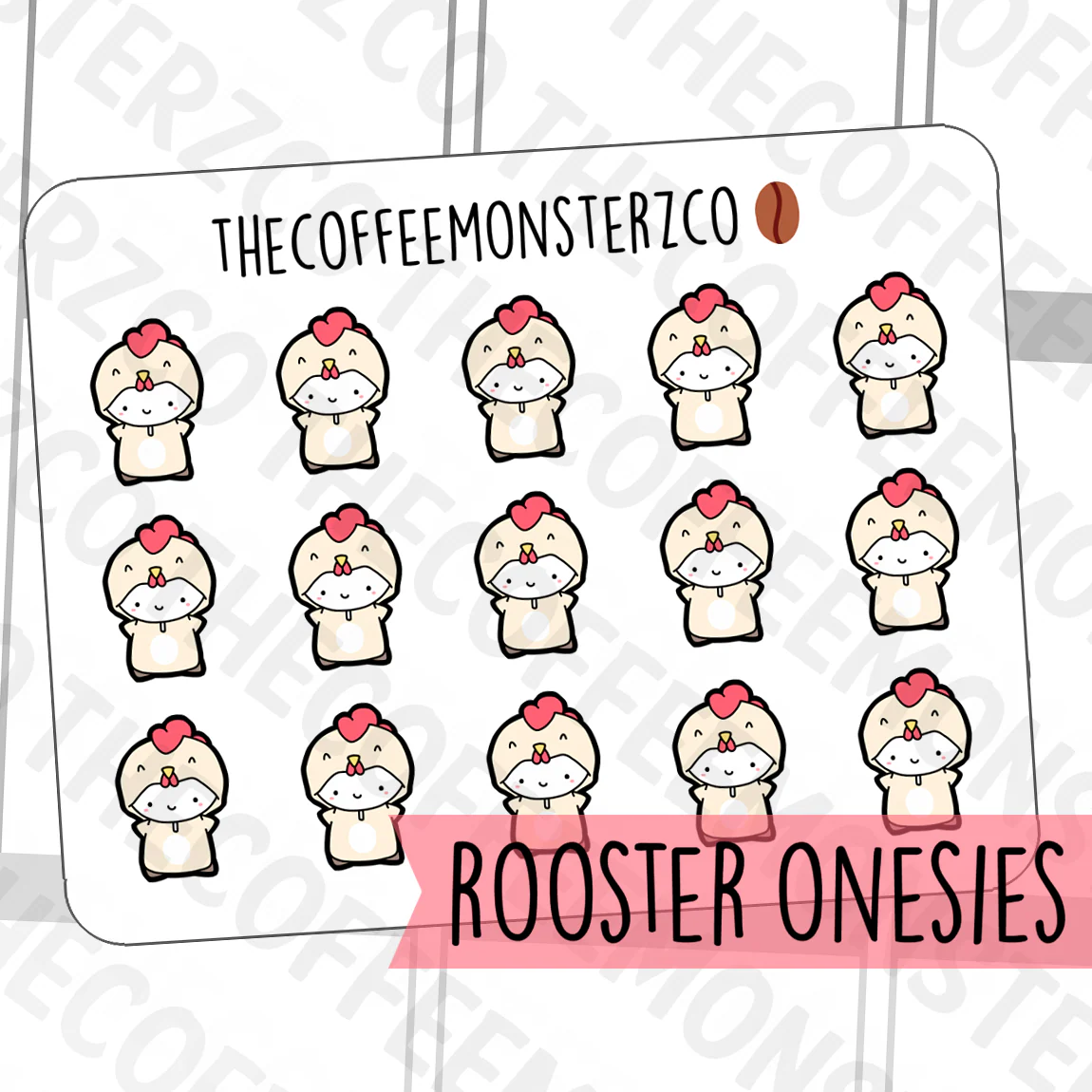 Rooster Onesie Emotis (FINAL STOCK) - Image 3