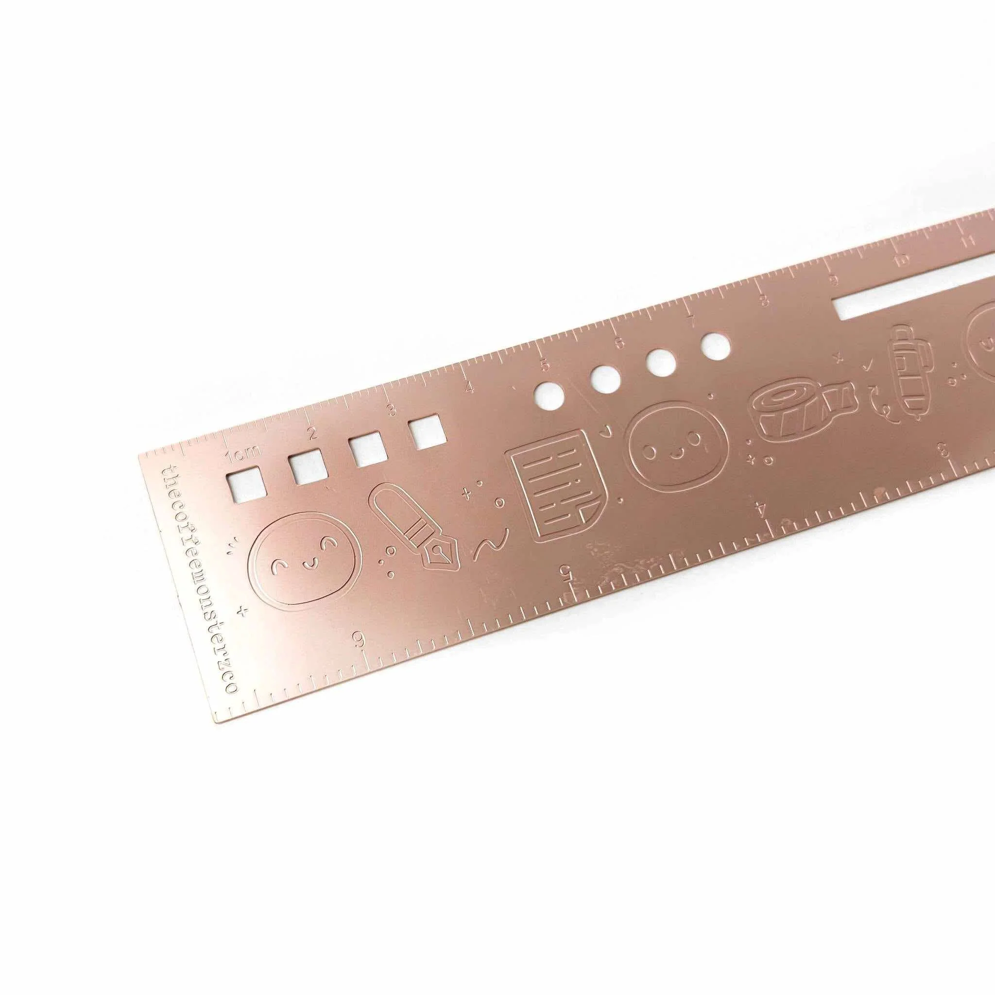 Rose Gold Emotis & Doodles 2.0 - Emoti Metal Ruler - Image 3