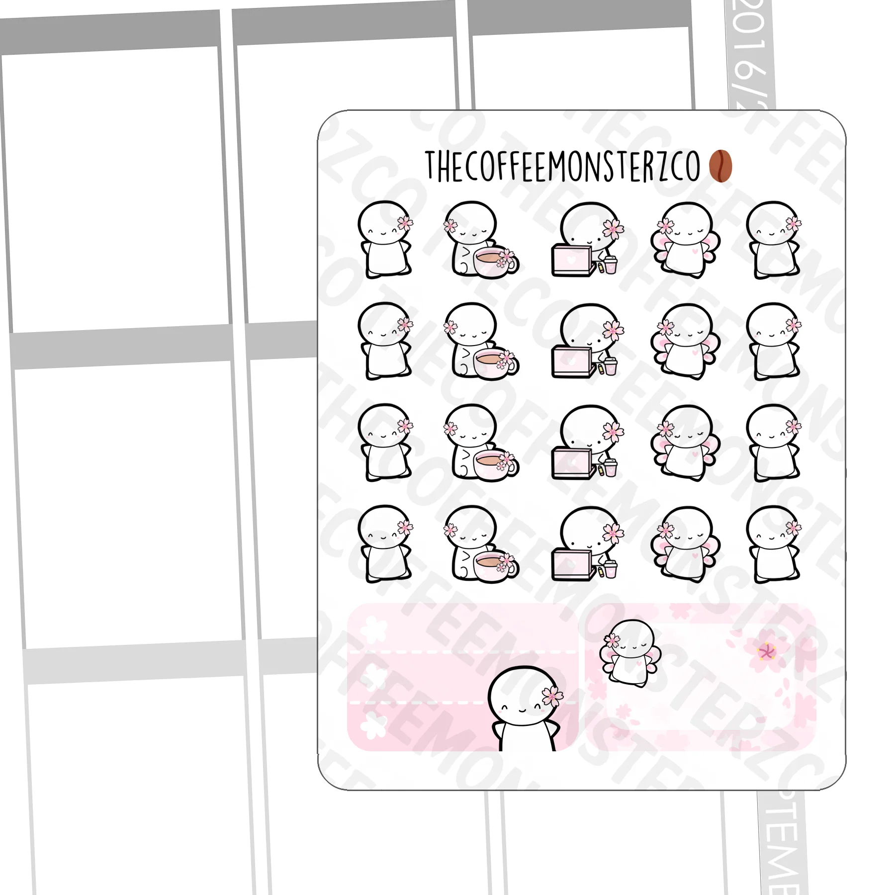 Sakura Cherry Blossom Emoti Sampler - Image 2