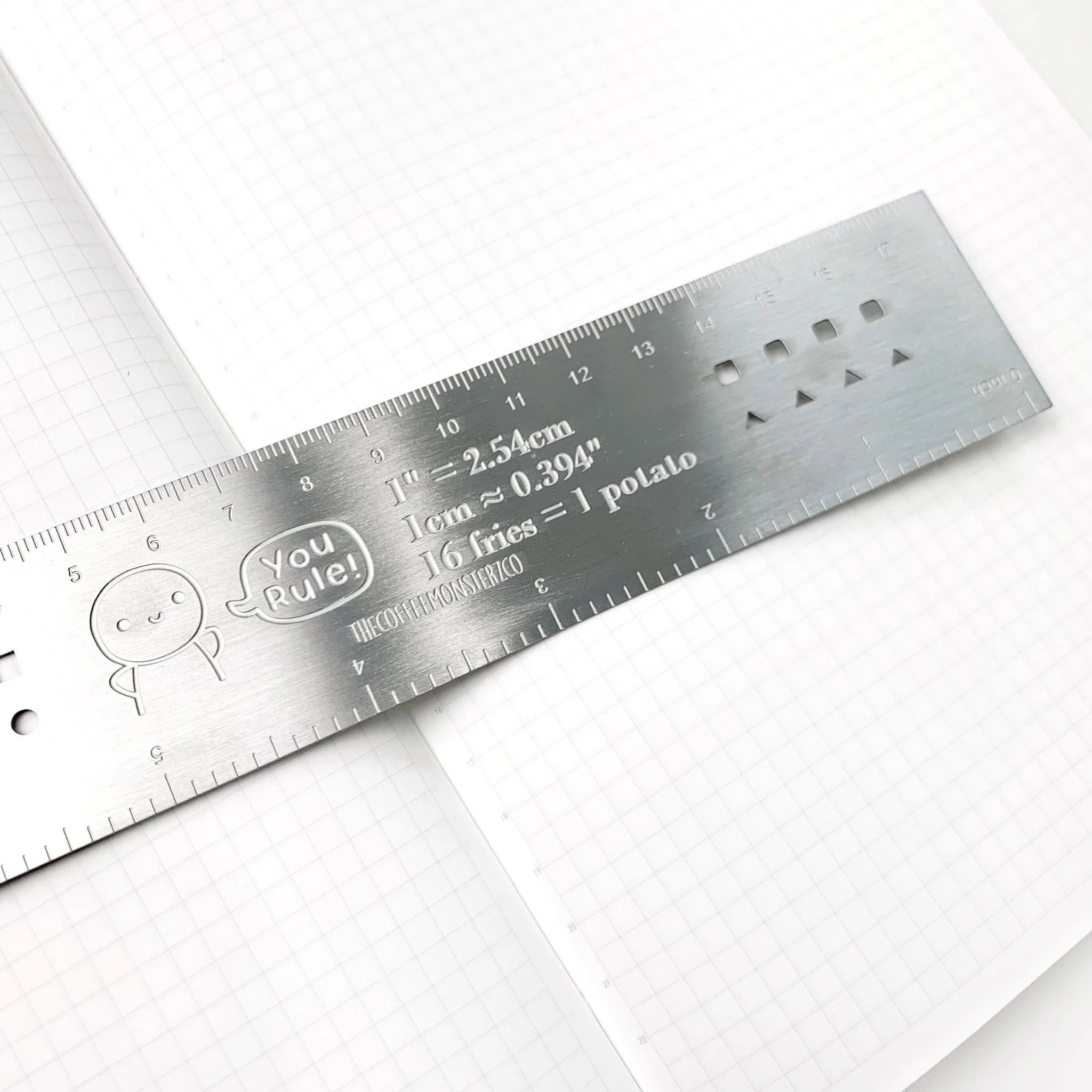Misfit Silver Stencil - Emoti Metal Ruler (1 per customer)
