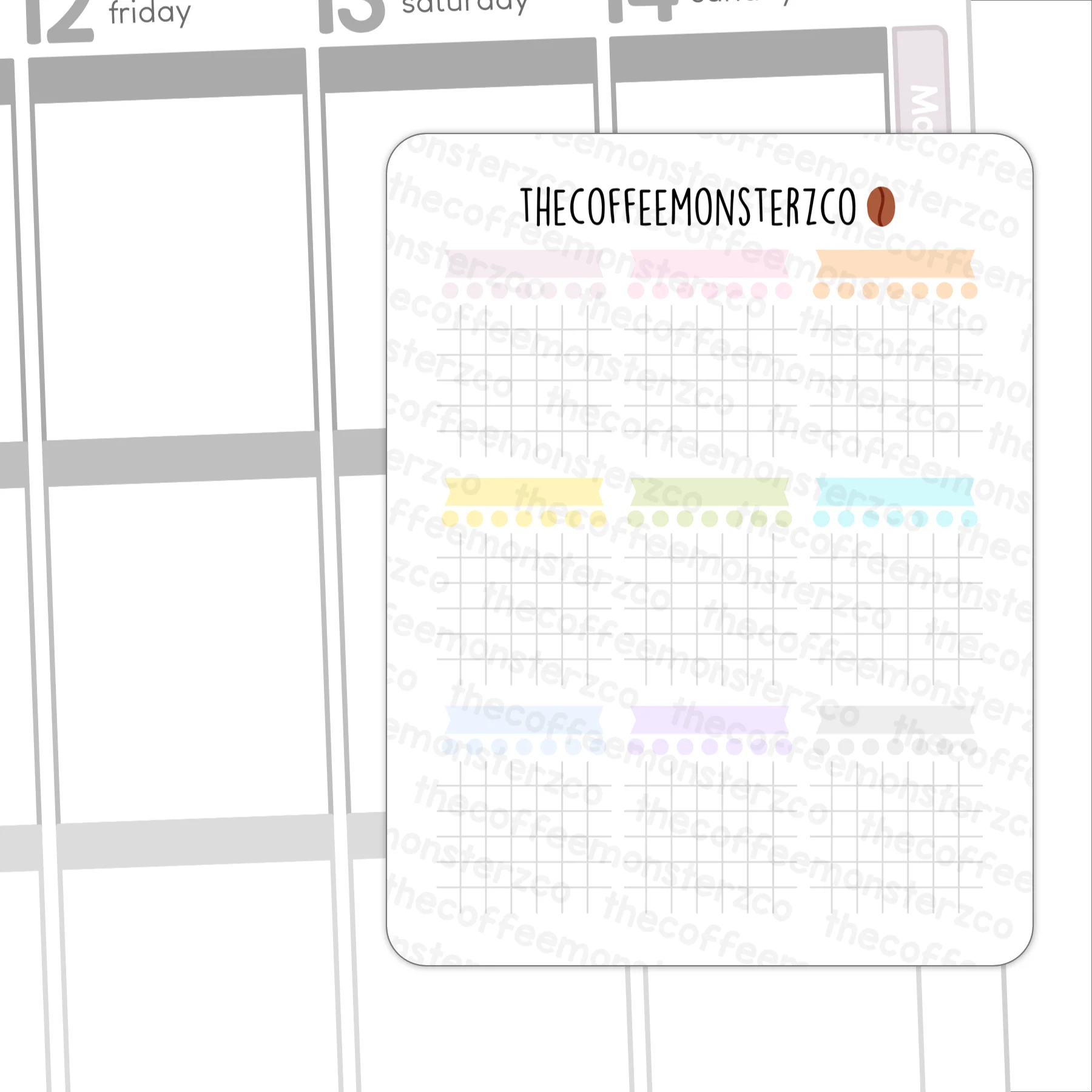 Small Monthly Habit Trackers - Image 3