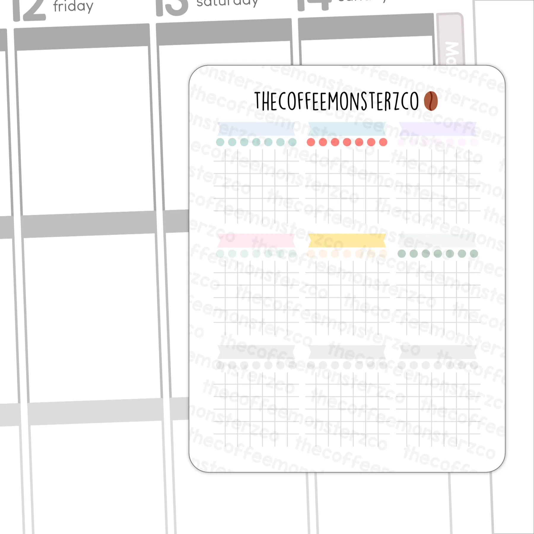 Small Monthly Habit Trackers - Image 4