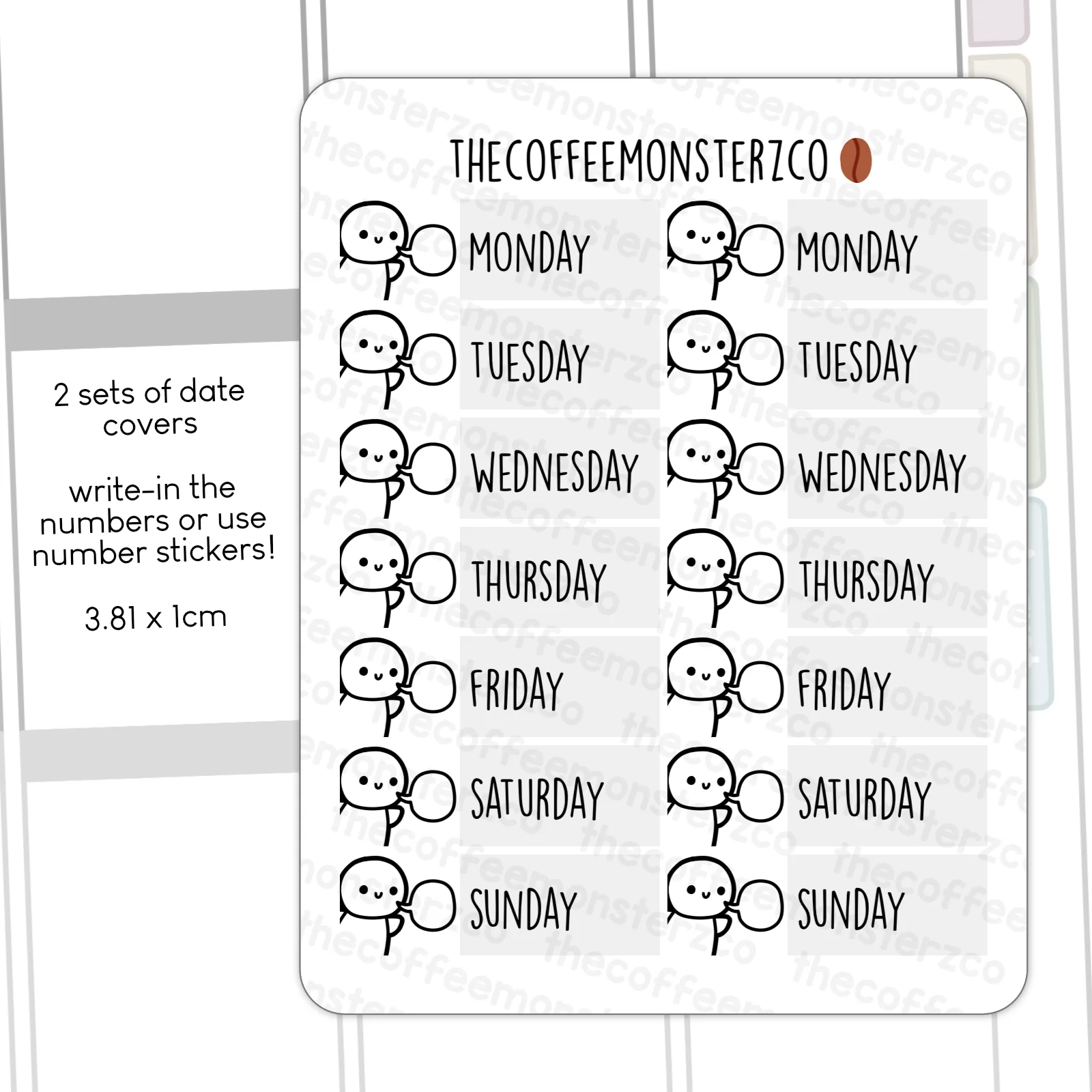 Standard Vertical Date Covers - Image 4