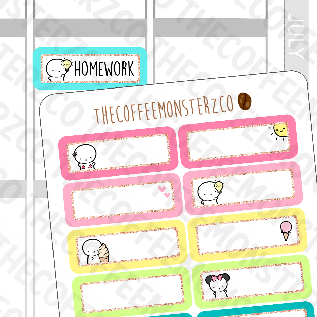 Summer Emoti Labels