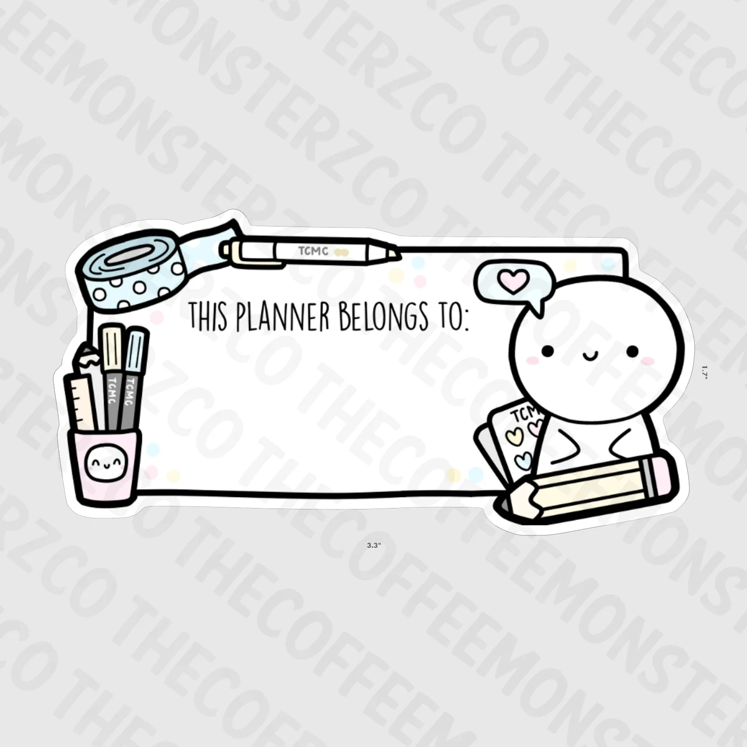 This Planner Belongs To... Vinyl Stickers - Image 2