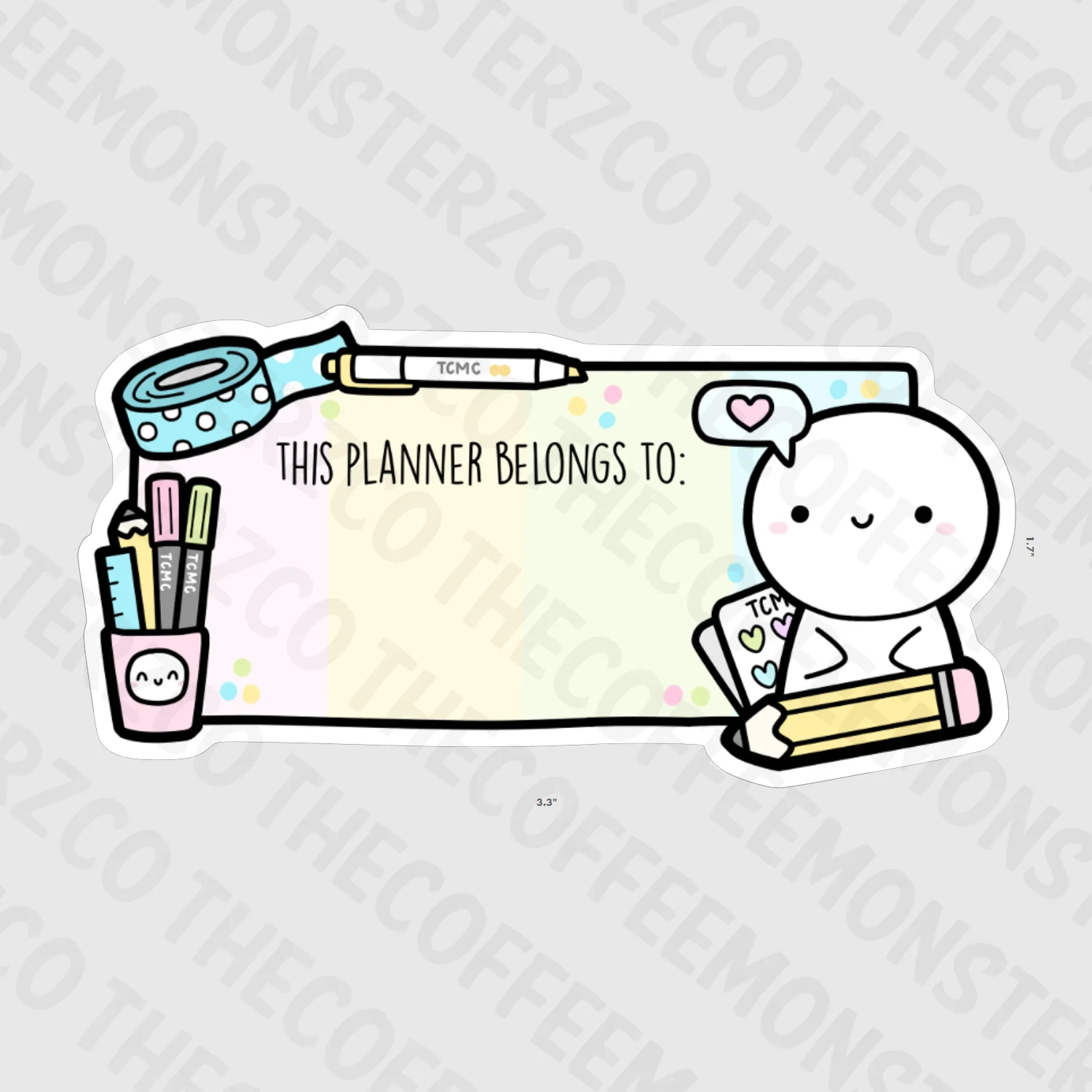 This Planner Belongs To... Vinyl Stickers - Image 3
