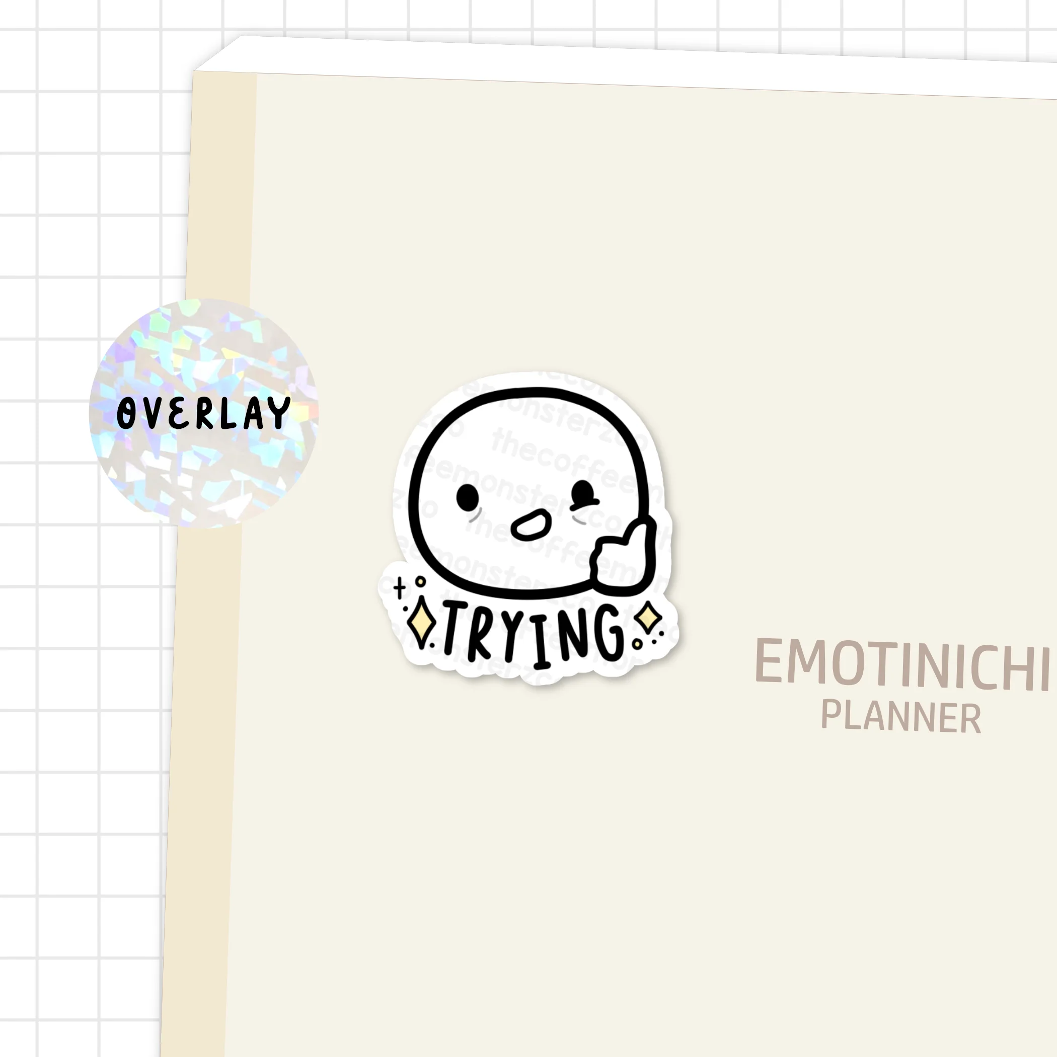 Trying - Vinyl Sticker - Image 2