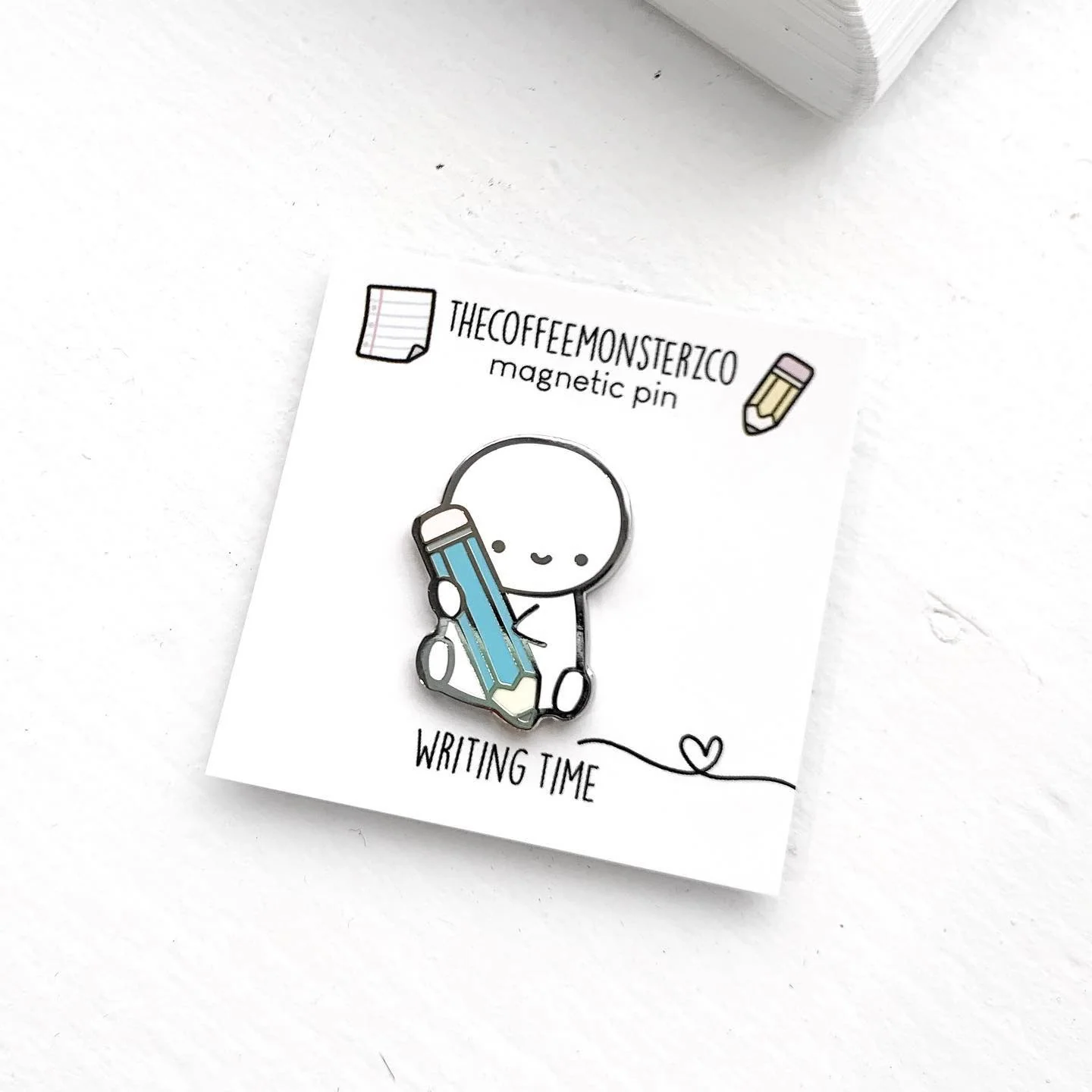 Misfit Writing Time 2.0 - Magnetic Enamel Pin (1 per customer)